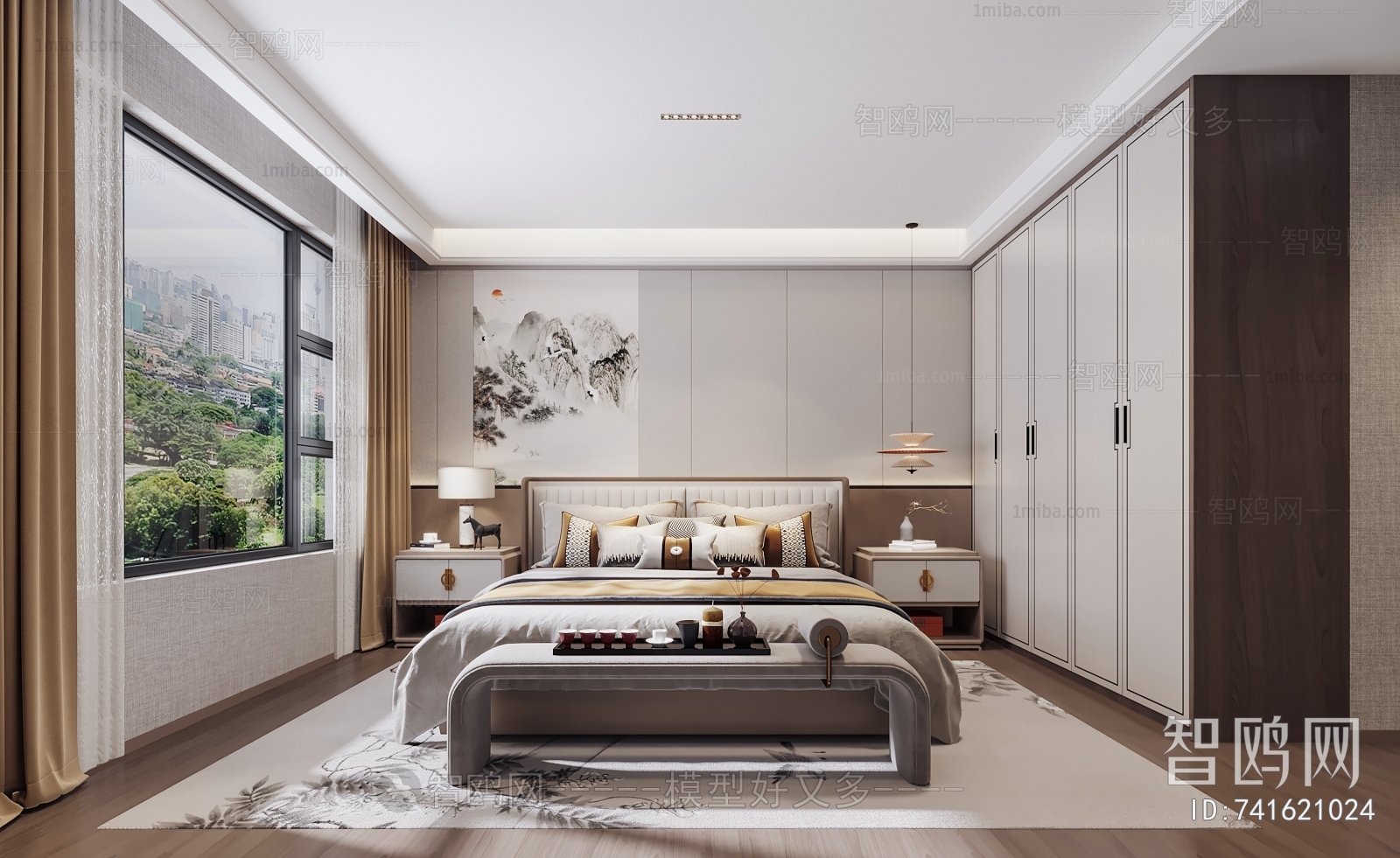 New Chinese Style Bedroom