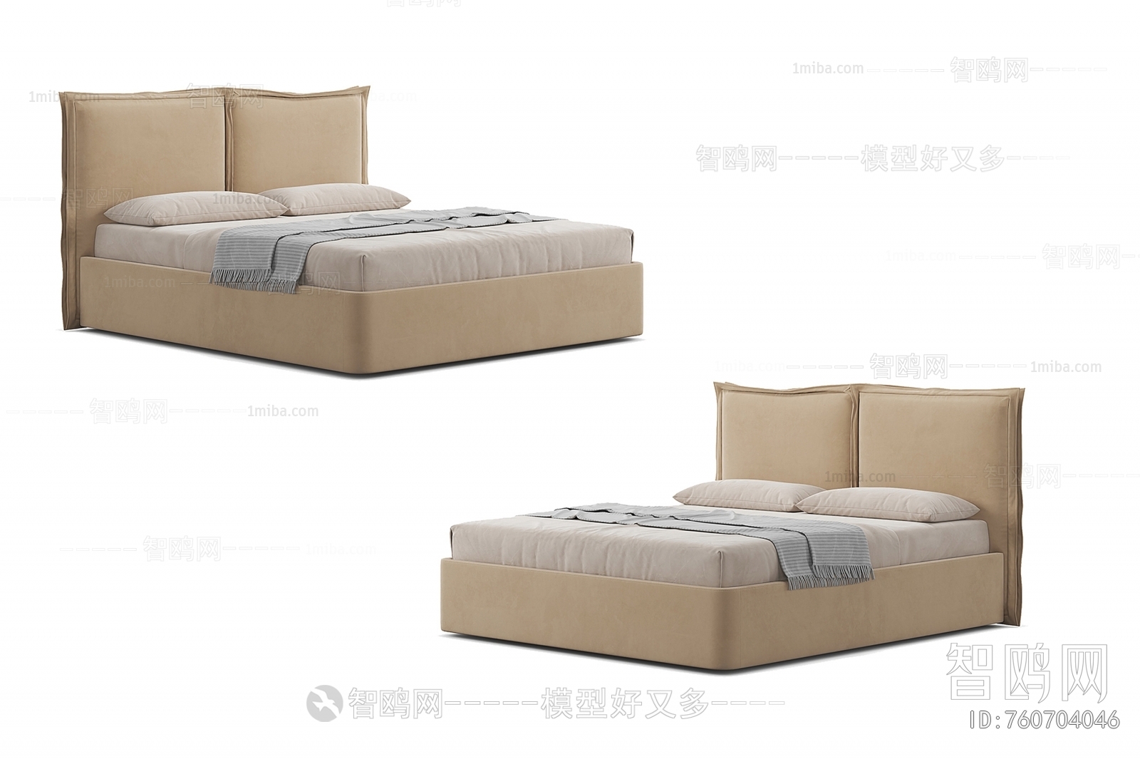 Modern Nordic Style Double Bed