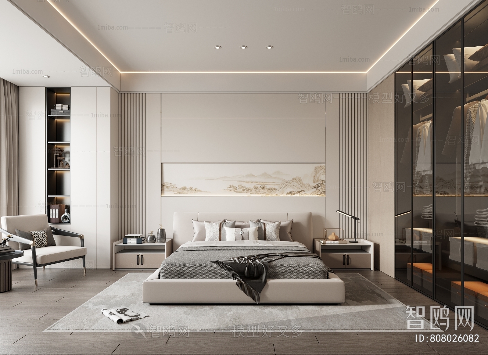 Modern New Chinese Style Bedroom