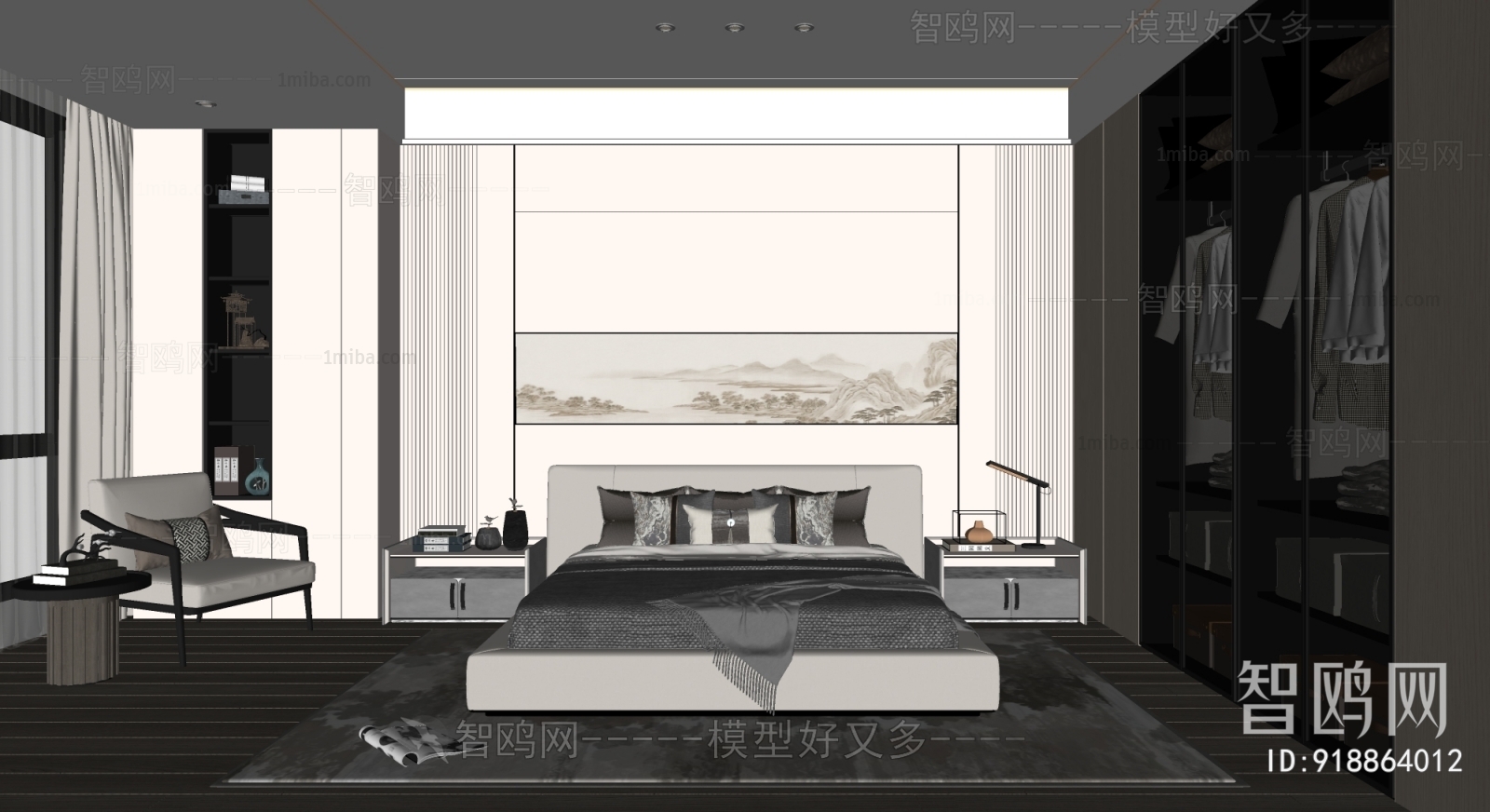 New Chinese Style Bedroom