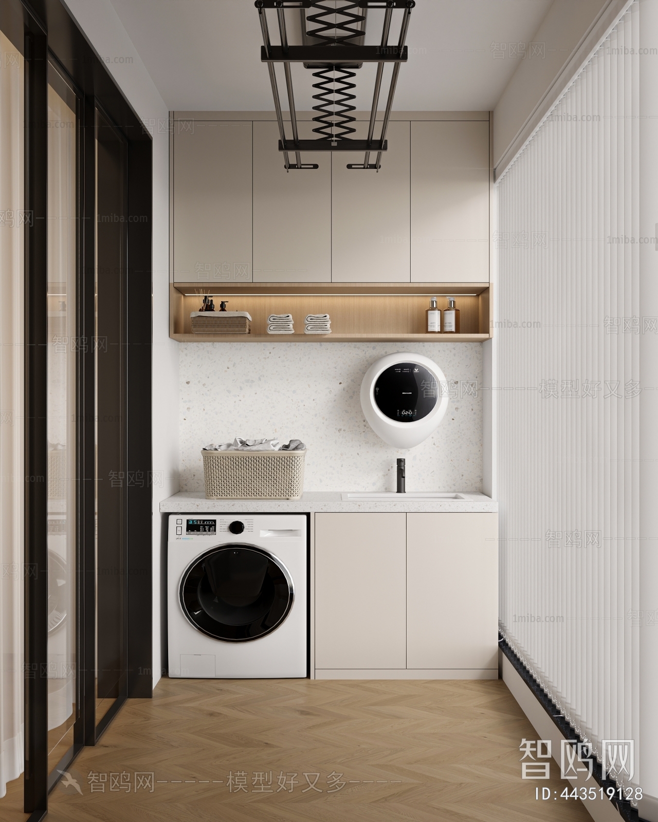 Modern Balcony Laundry Room