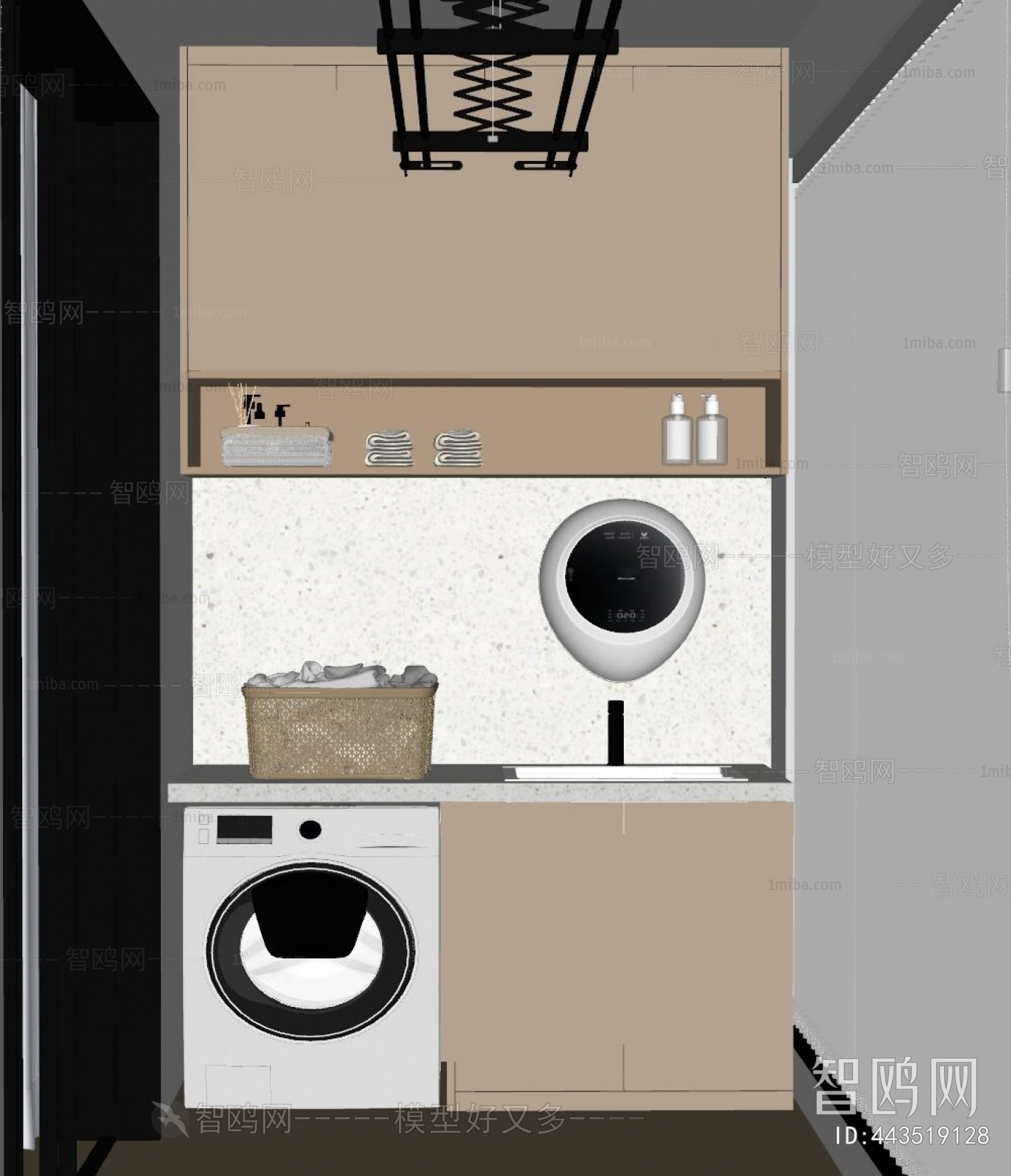 Modern Balcony Laundry Room