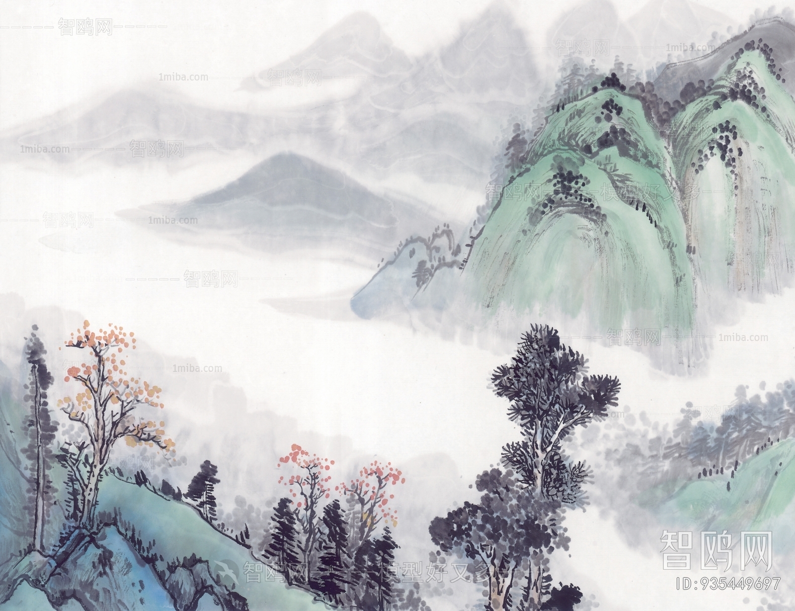中式水墨风景装饰画