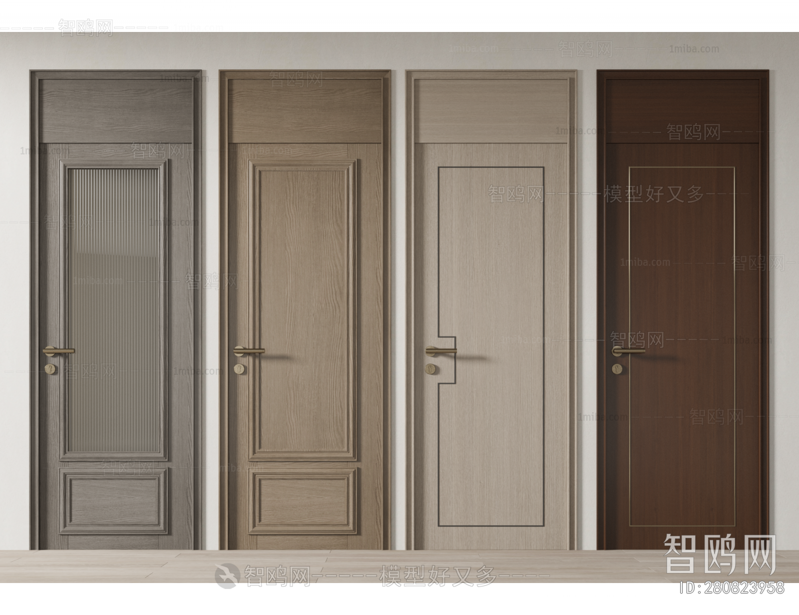 New Chinese Style Single Door