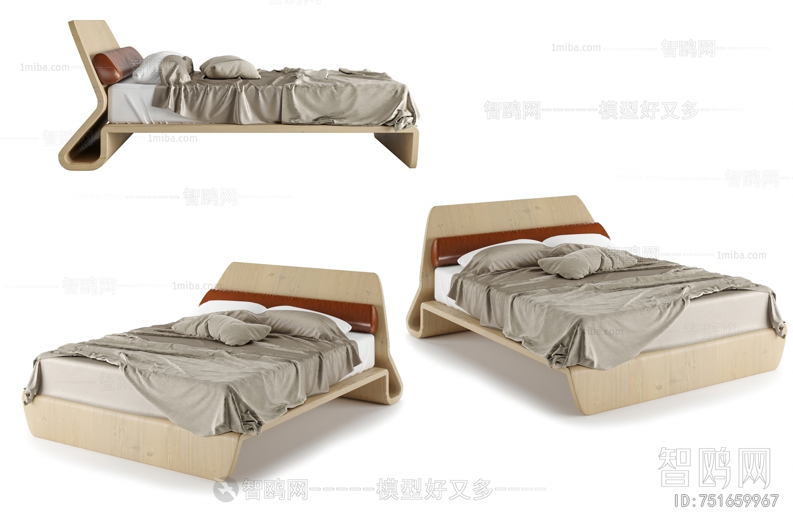 Modern Nordic Style Double Bed