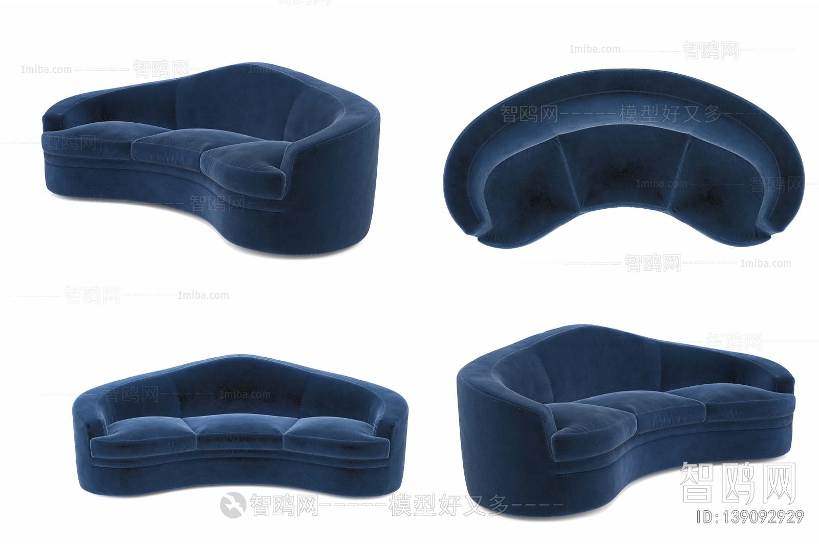 Nordic Style Curved Sofa