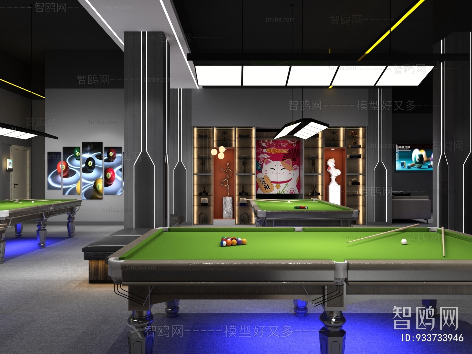 Modern Billiard Room