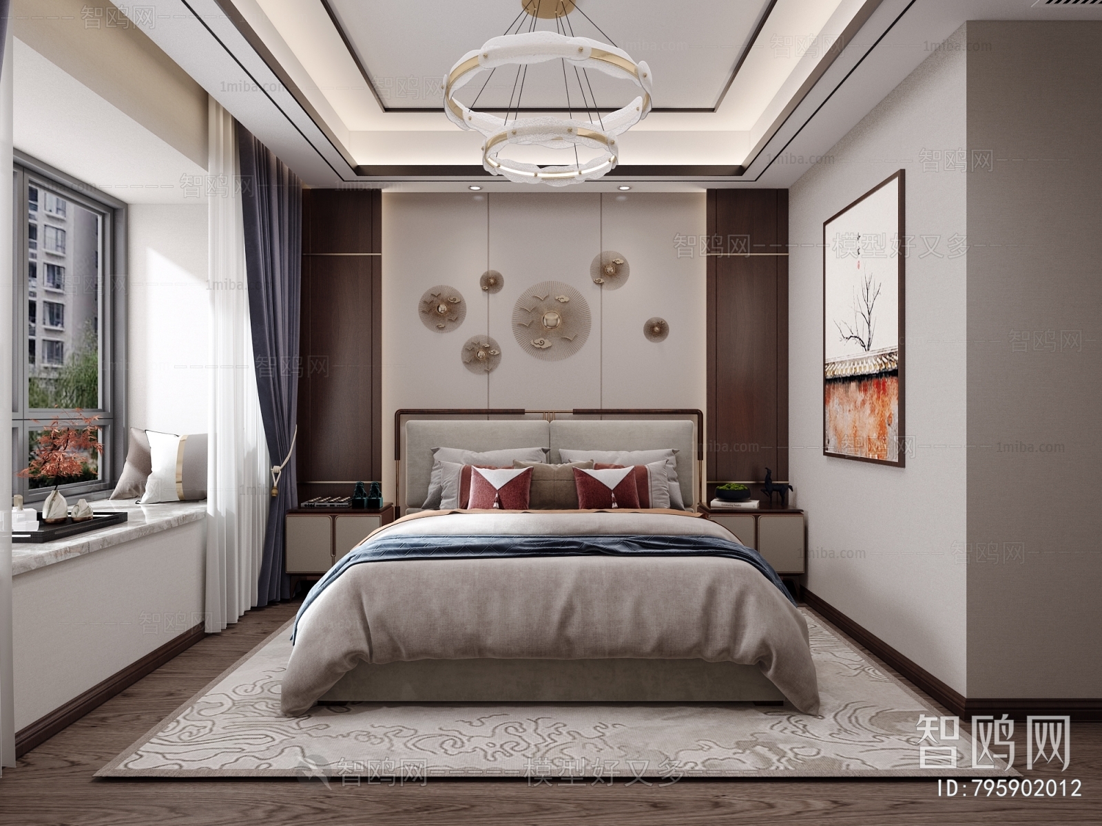 New Chinese Style Bedroom