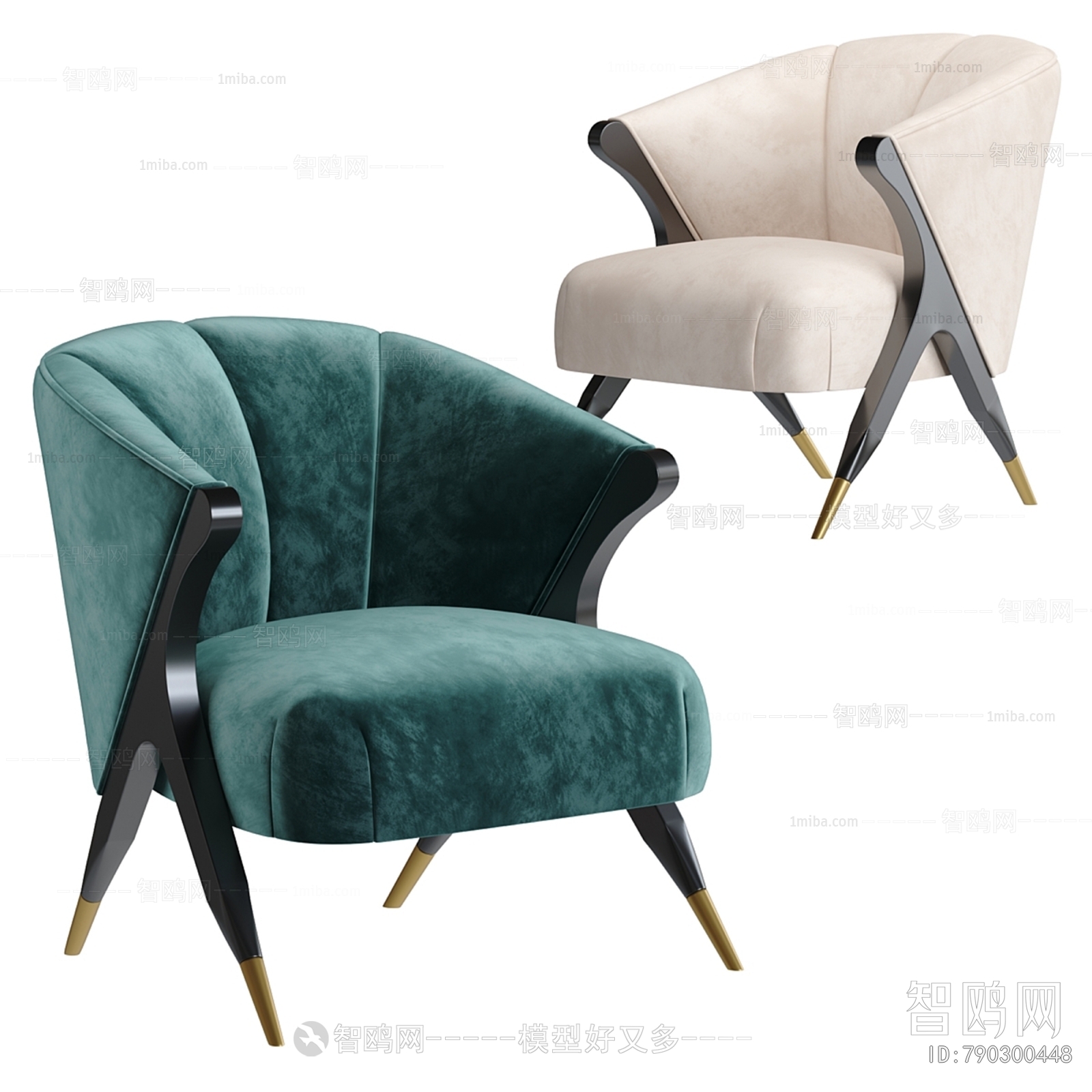 现代新中式休闲椅