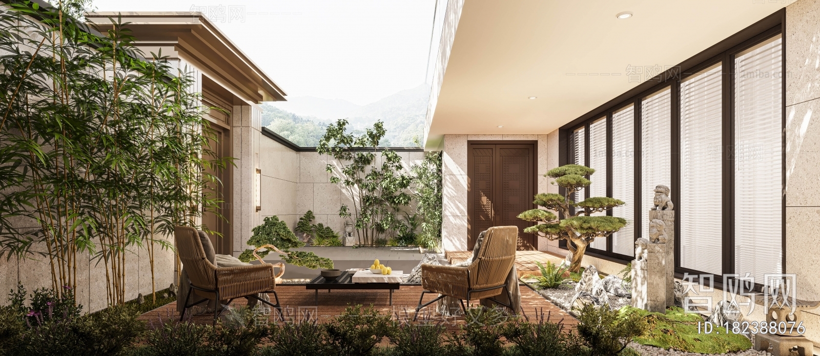 New Chinese Style Courtyard/landscape