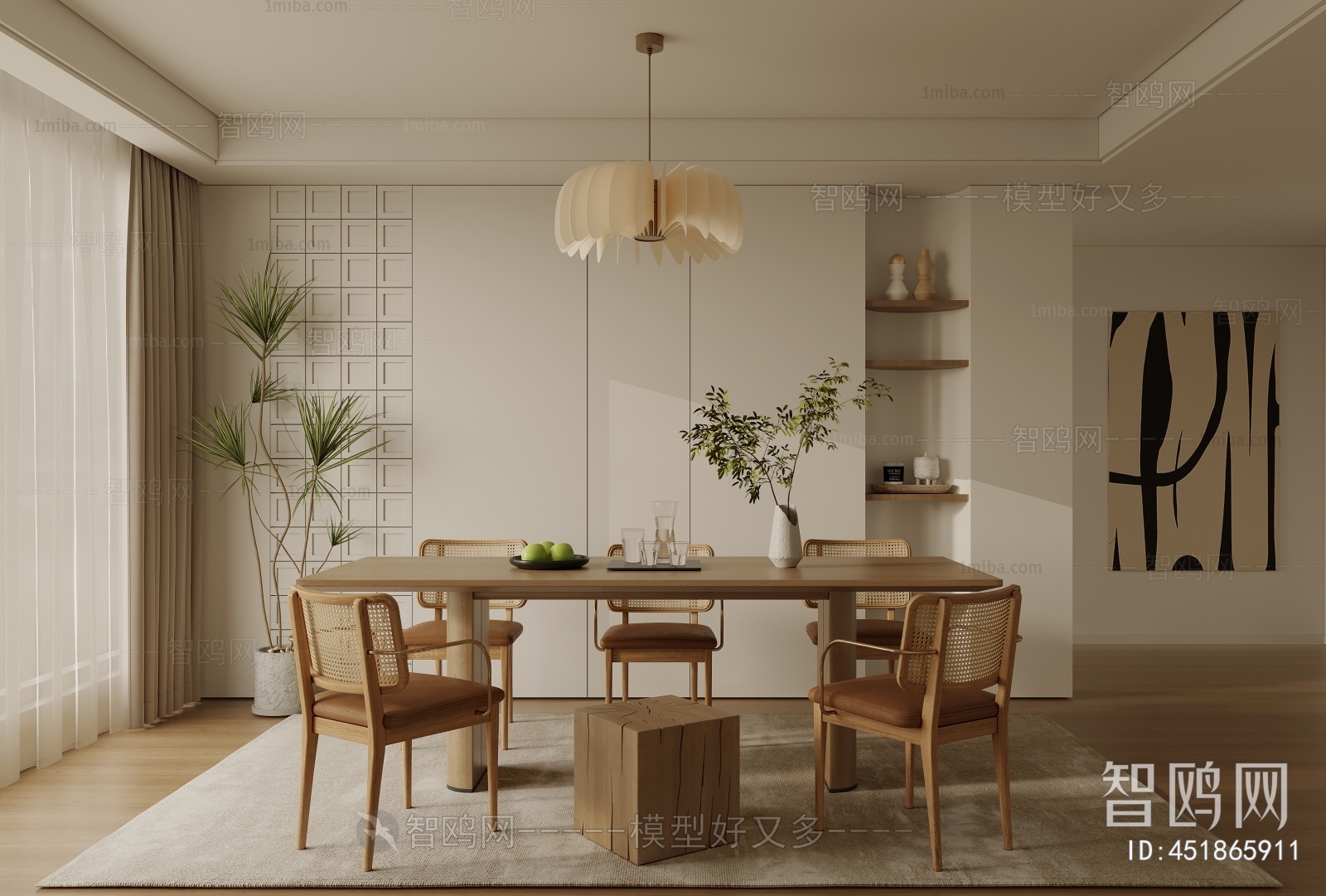 Japanese Style Wabi-sabi Style Dining Room