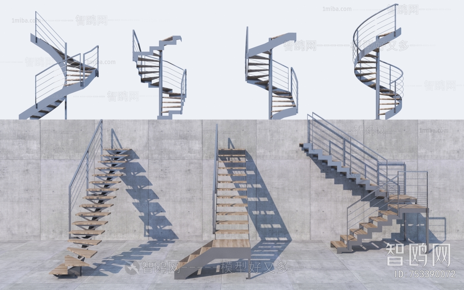 Modern Industrial Style Staircase
