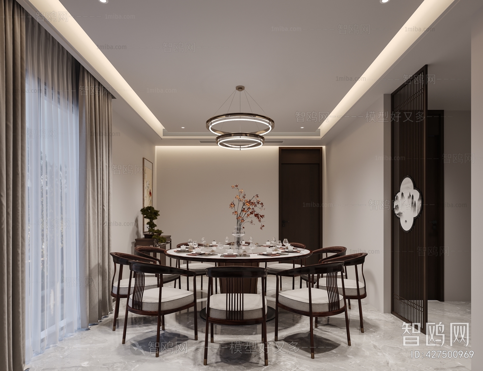 New Chinese Style Dining Room