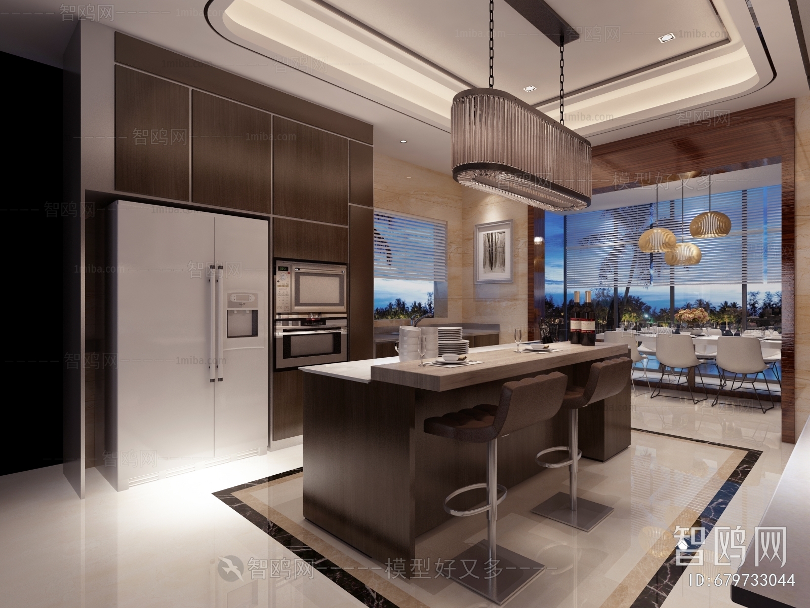 Modern New Chinese Style Open Kitchen