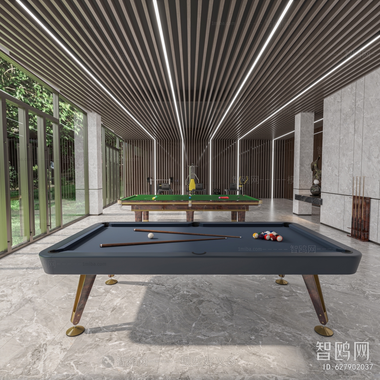 Modern Billiards Room