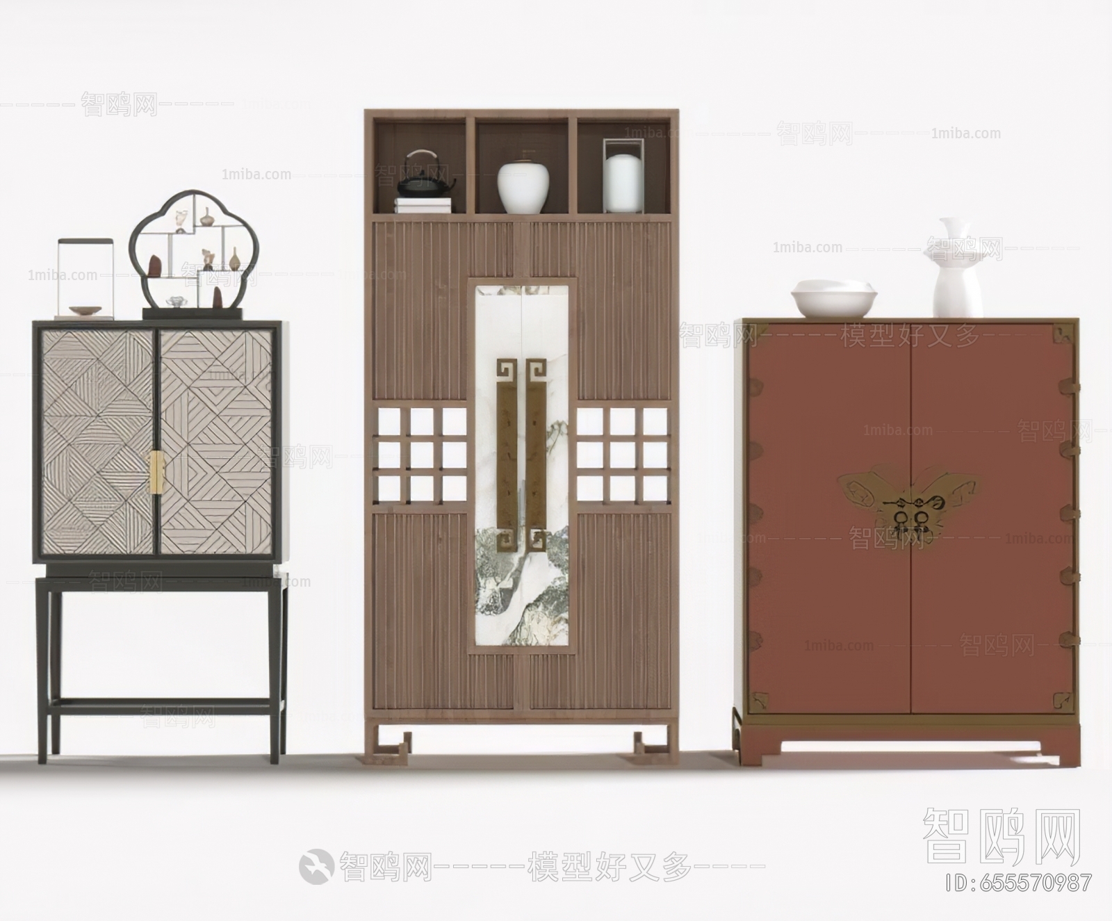 New Chinese Style Decorative Cabinet