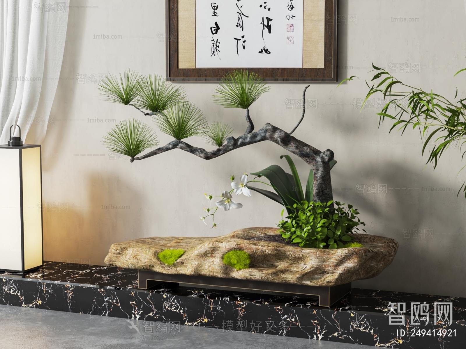 New Chinese Style Potted Green Plant