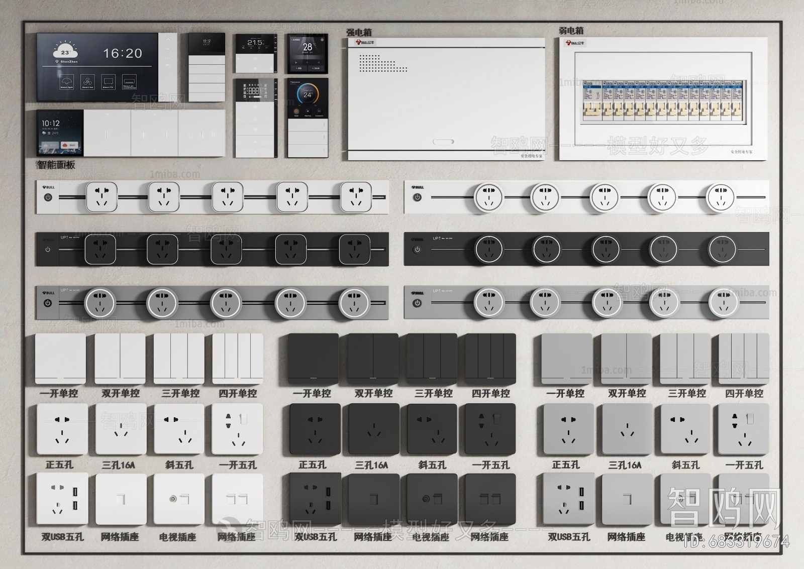 Modern Switch Socket Panel