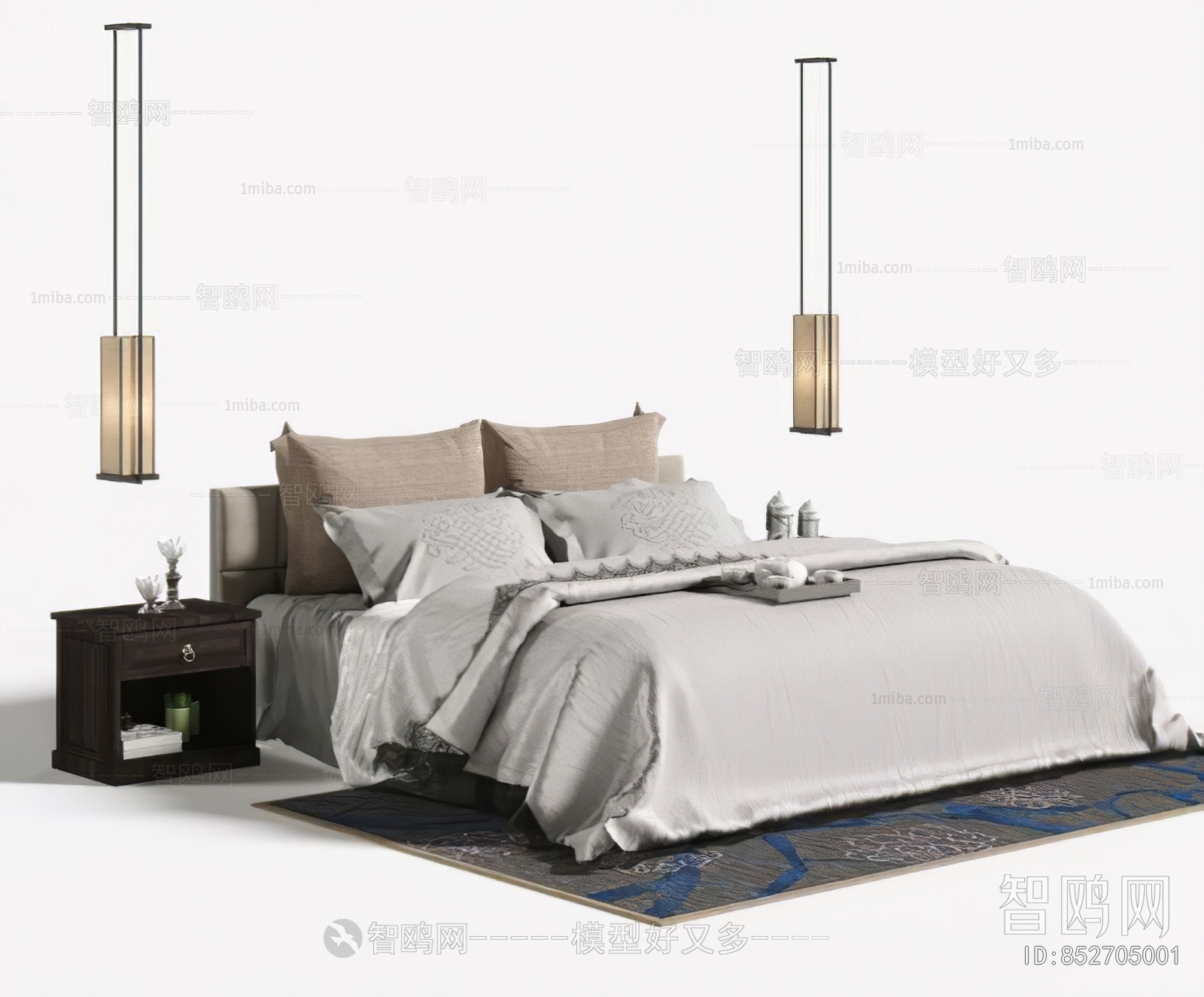 New Chinese Style Double Bed