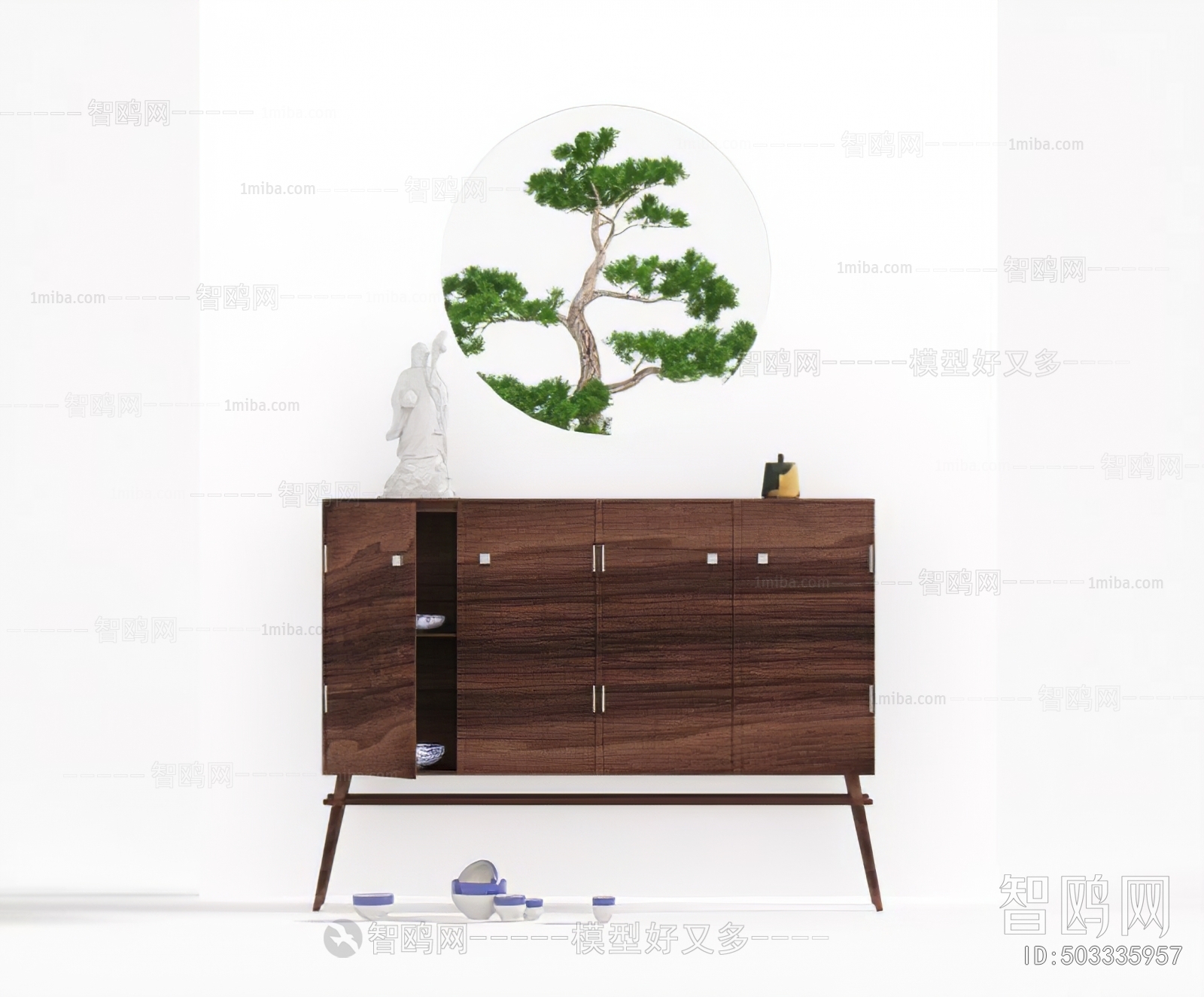 New Chinese Style Entrance Cabinet