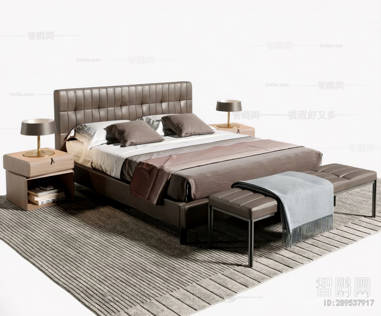 New Chinese Style Double Bed