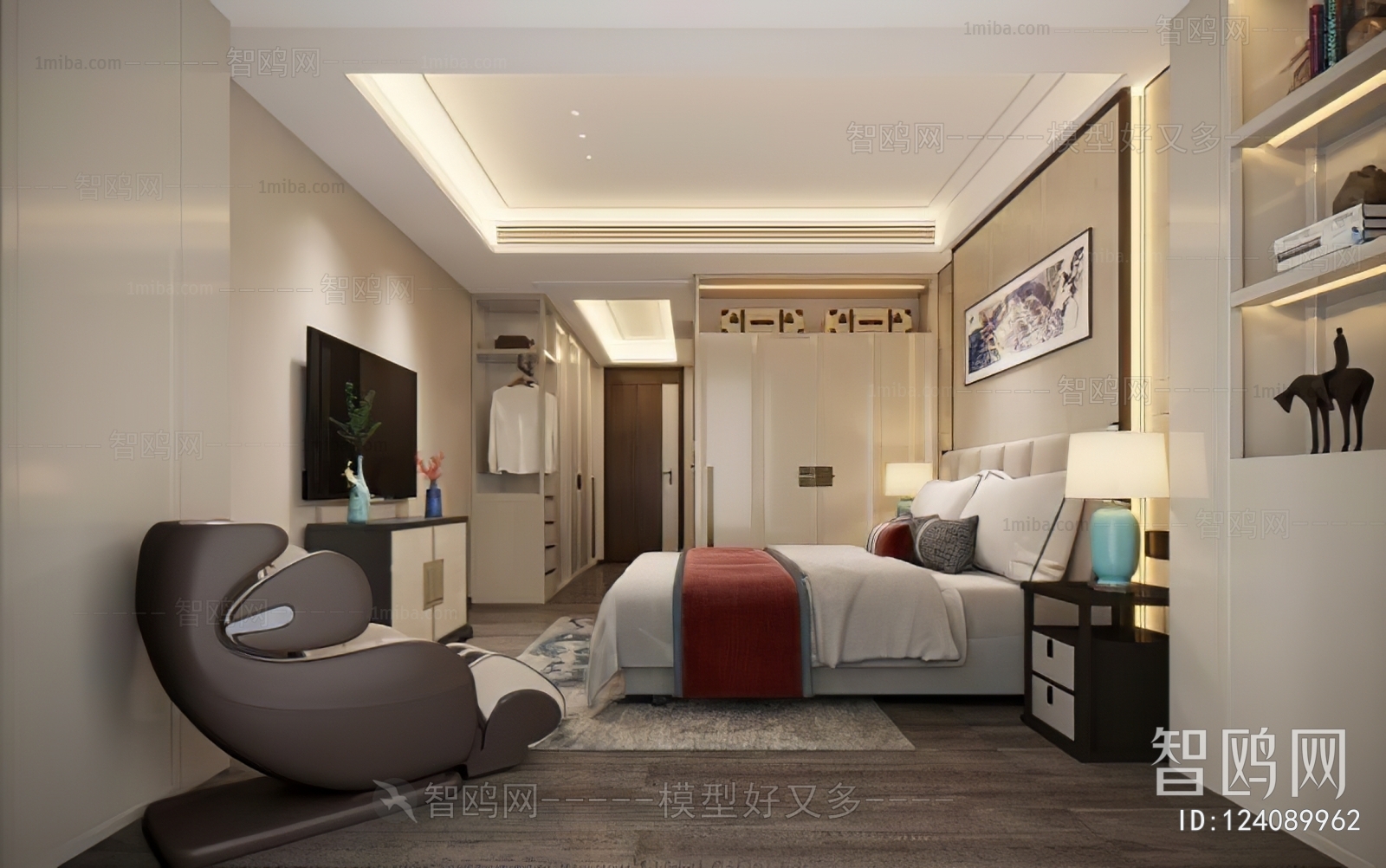 New Chinese Style Bedroom