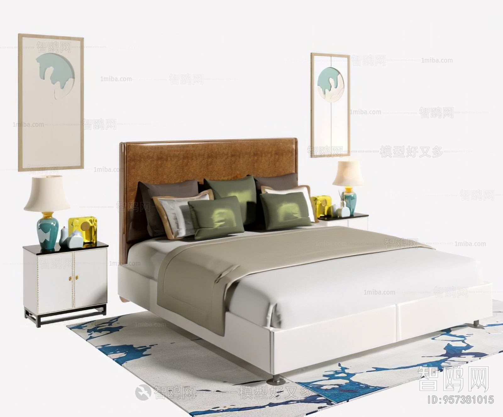 New Chinese Style Double Bed