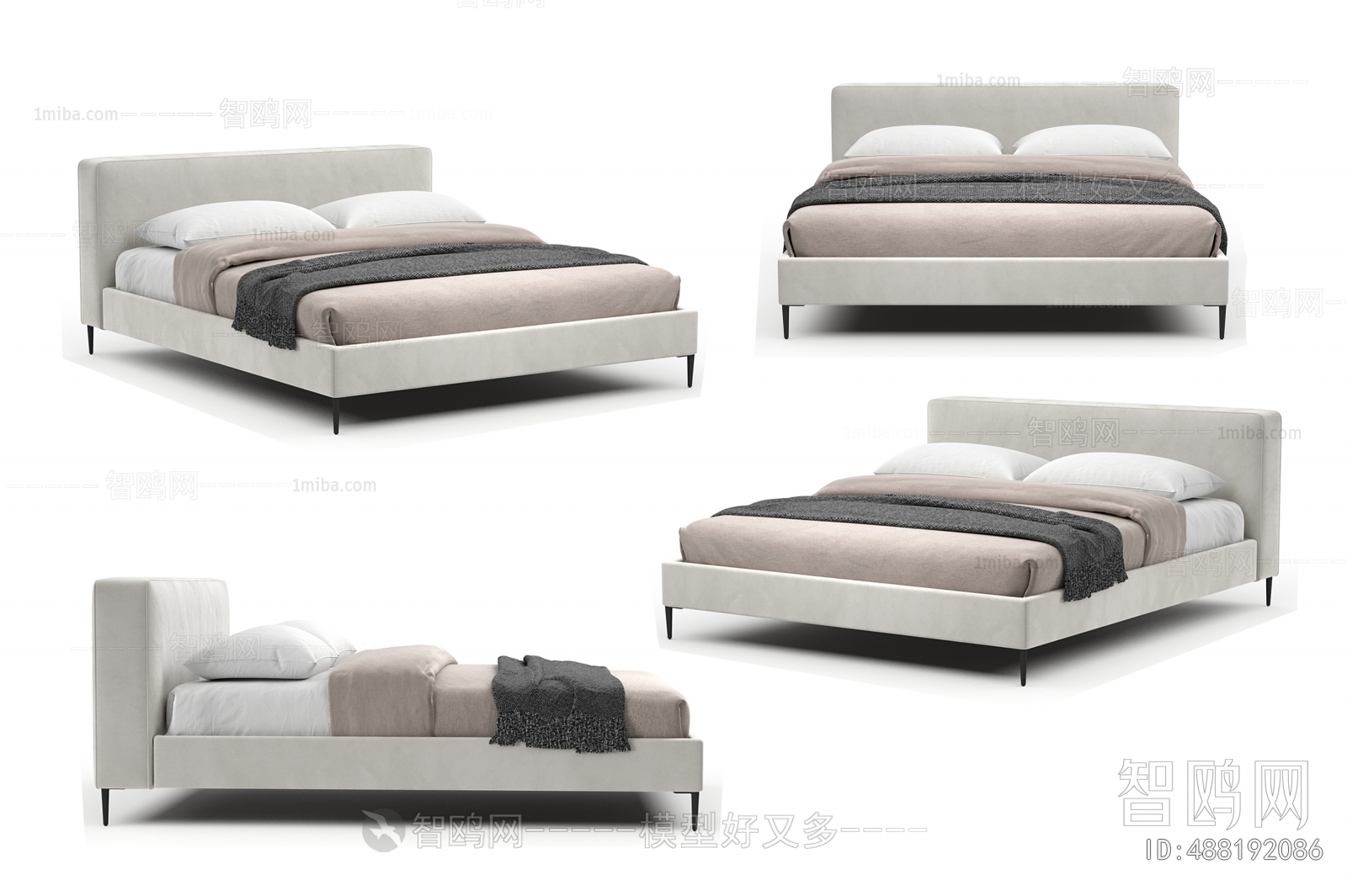 Modern Nordic Style Double Bed