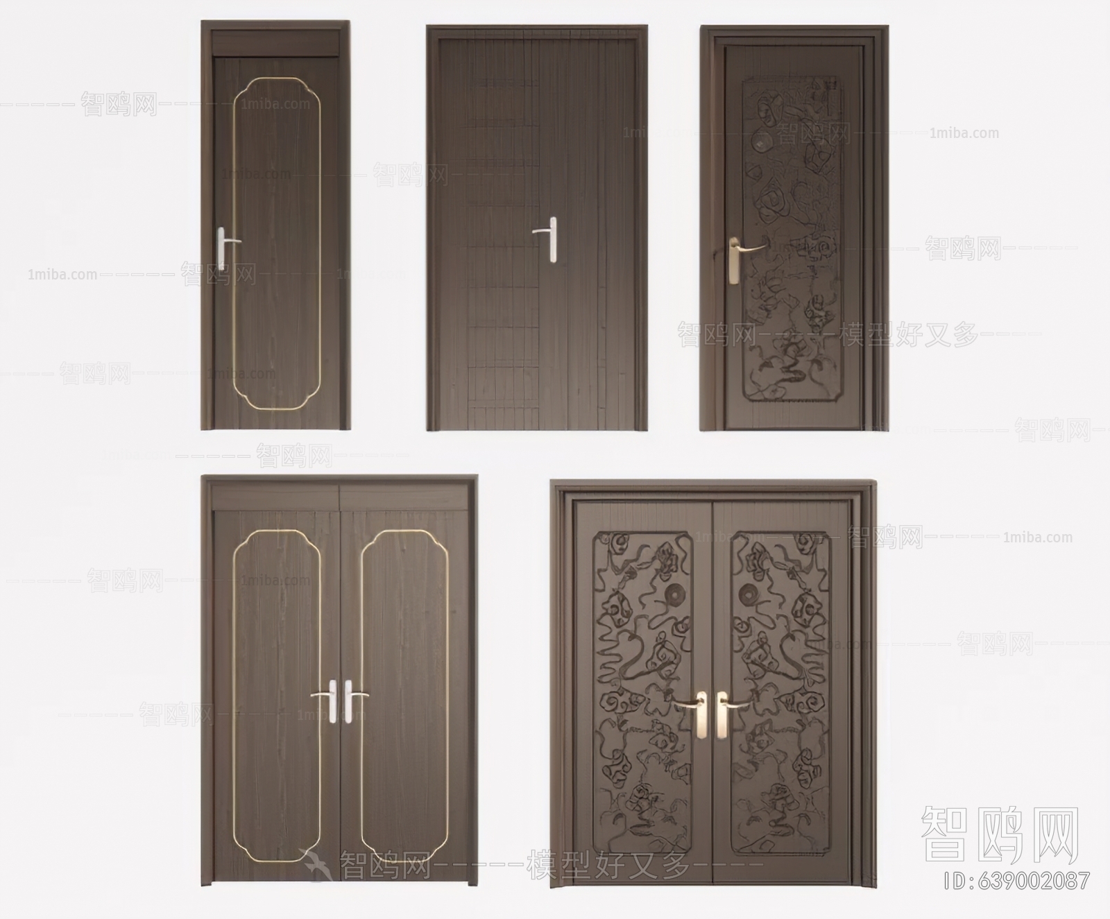 New Chinese Style Double Door