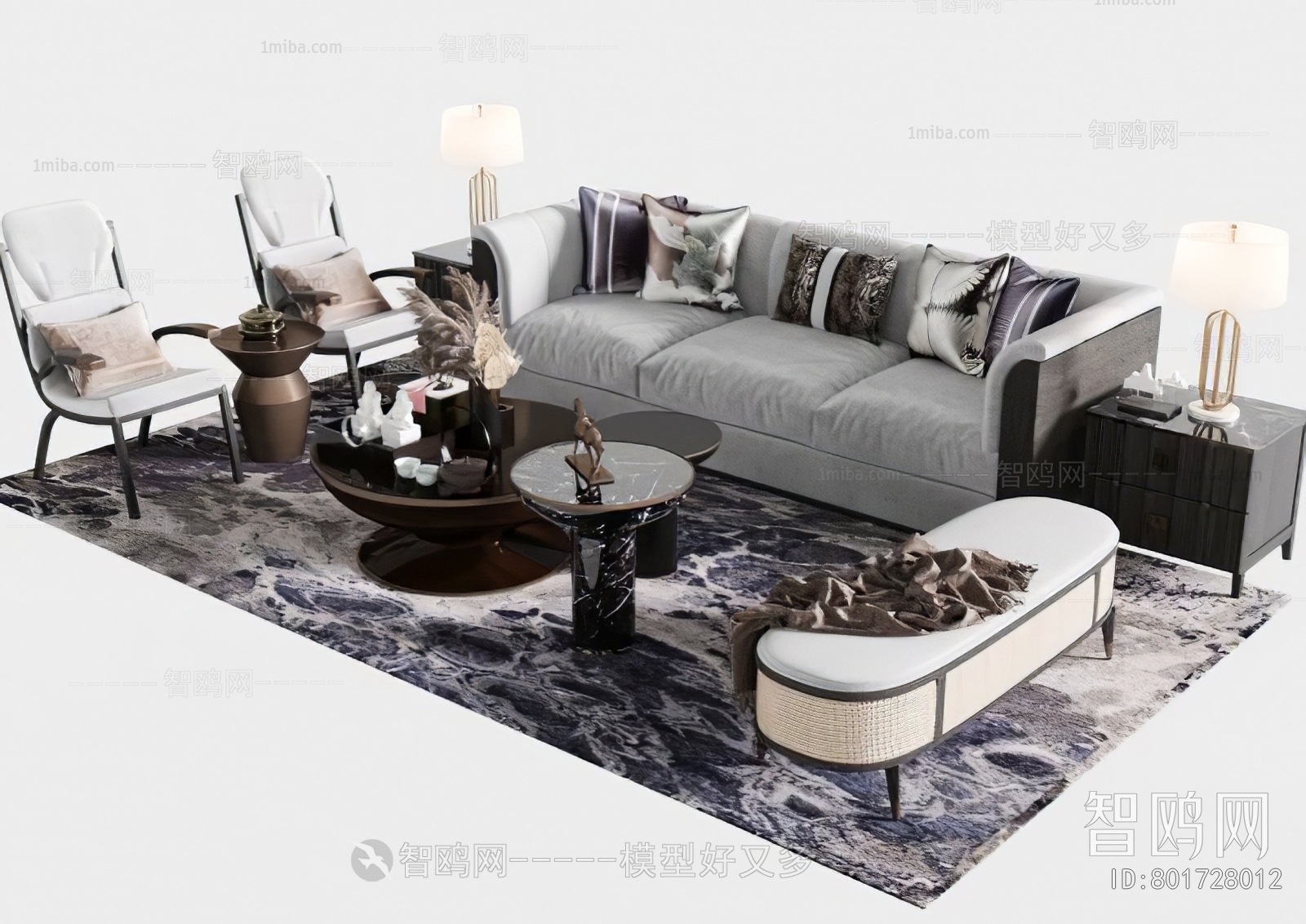 New Chinese Style Sofa Combination