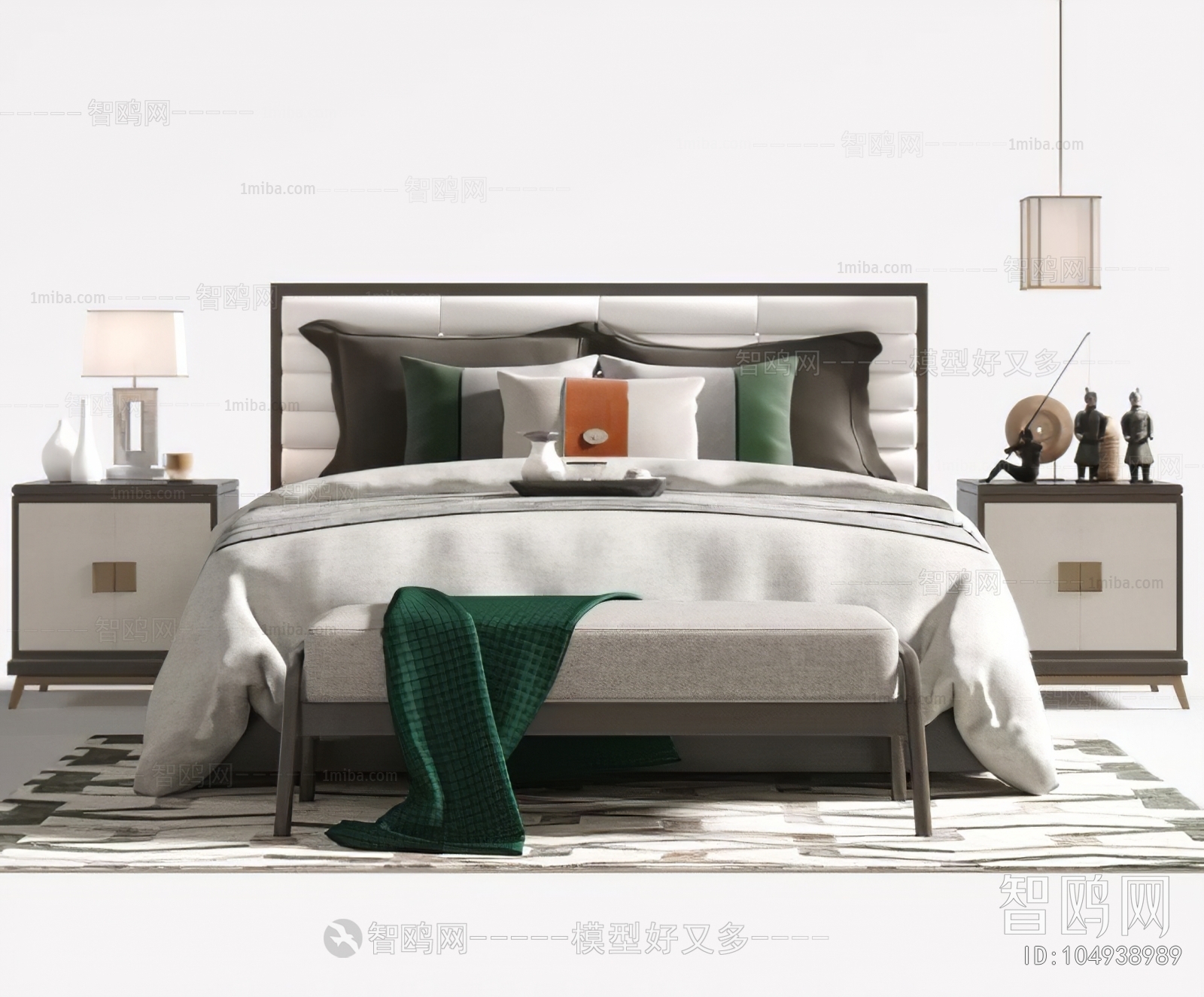 New Chinese Style Double Bed