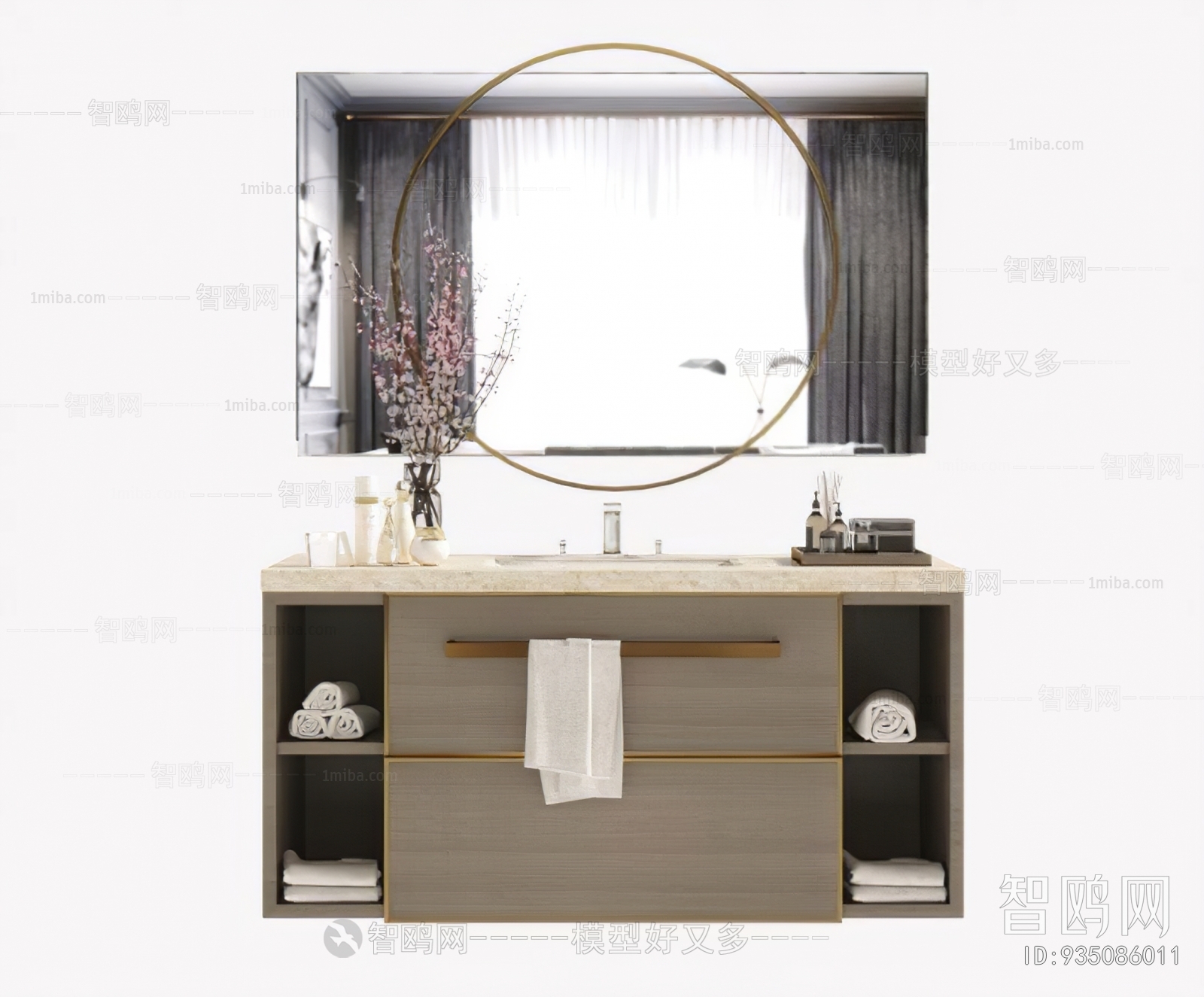 New Chinese Style Bathroom Cabinet