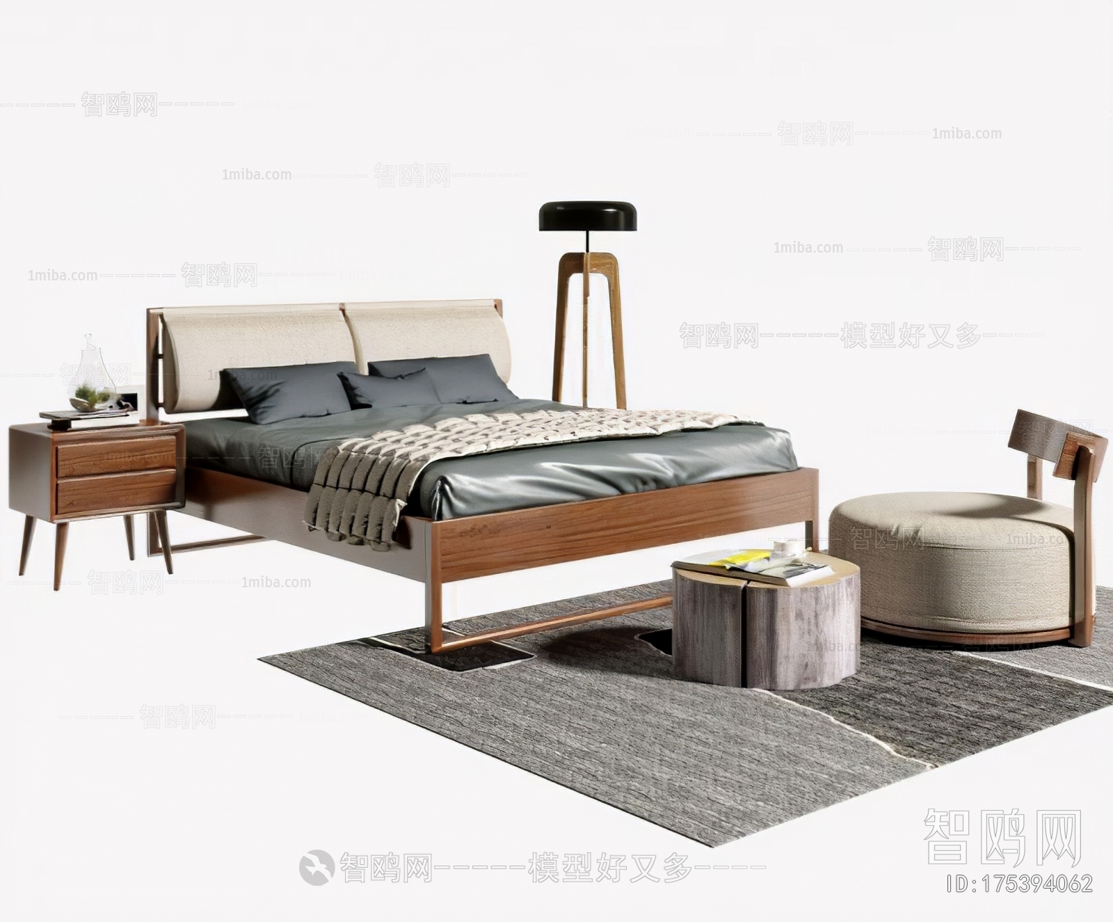 New Chinese Style Double Bed