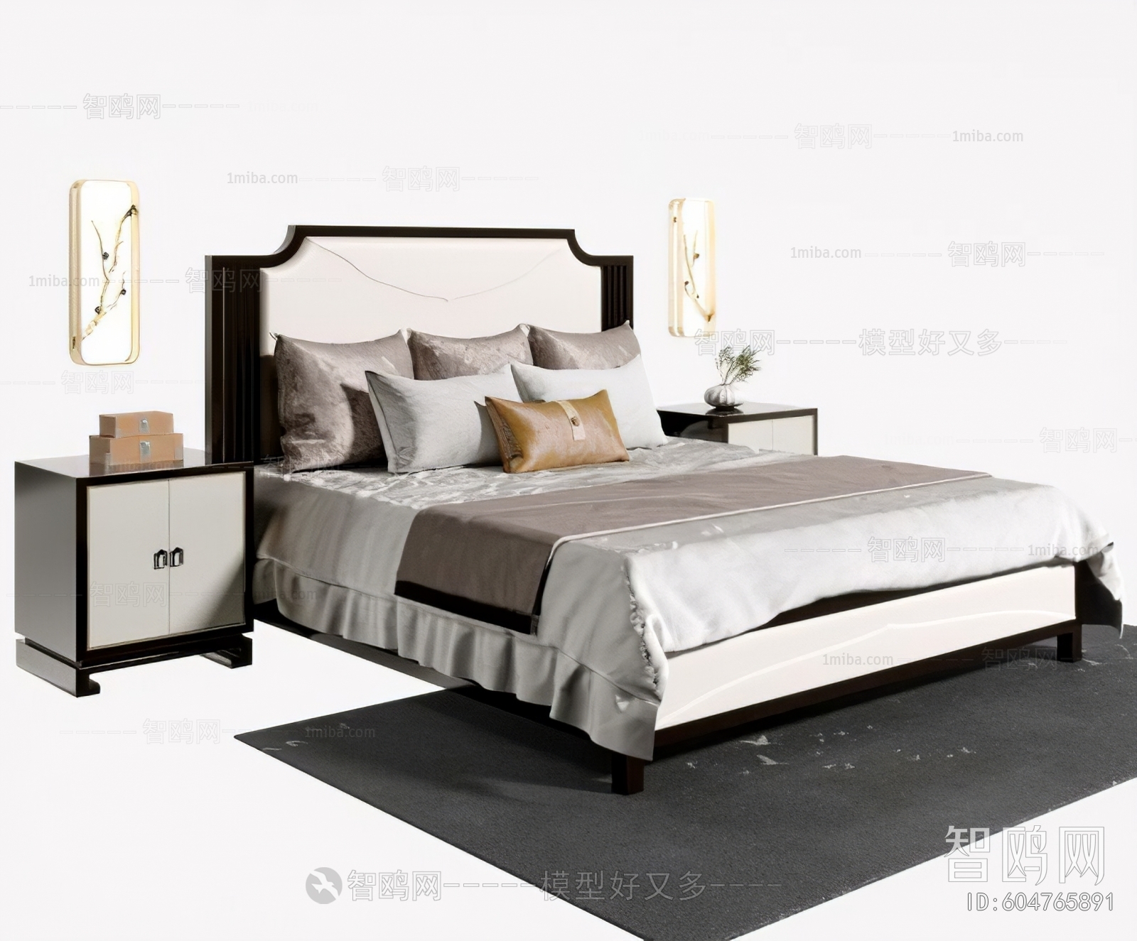 New Chinese Style Double Bed