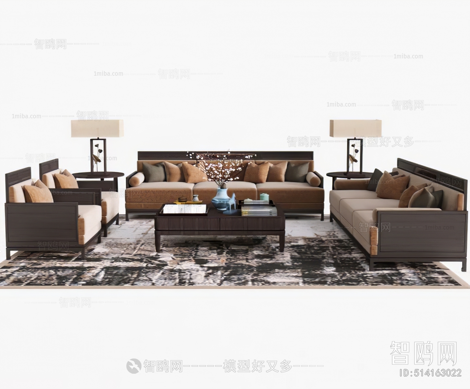 New Chinese Style Sofa Combination