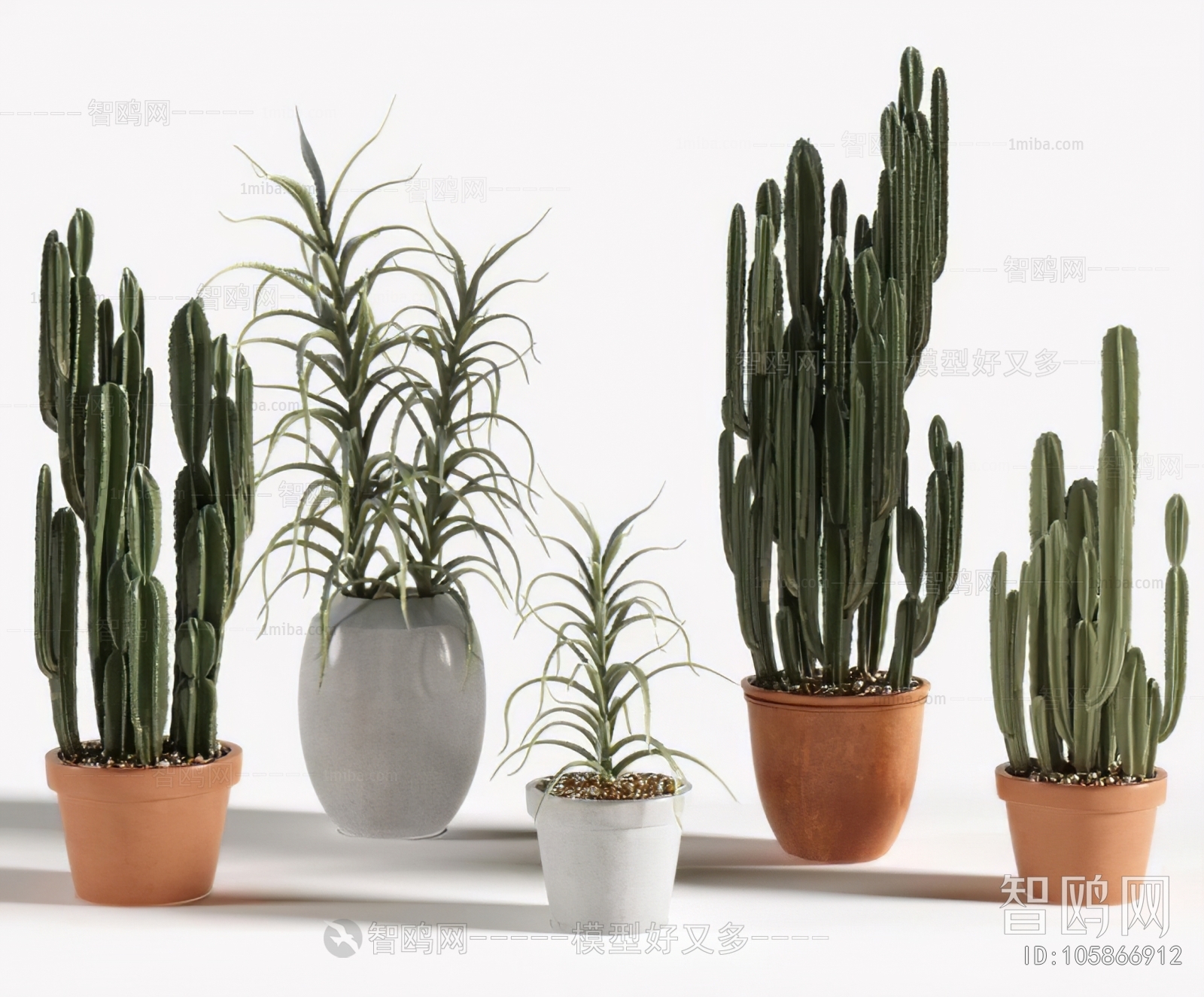 Modern Ground Green Plant Potted Plants