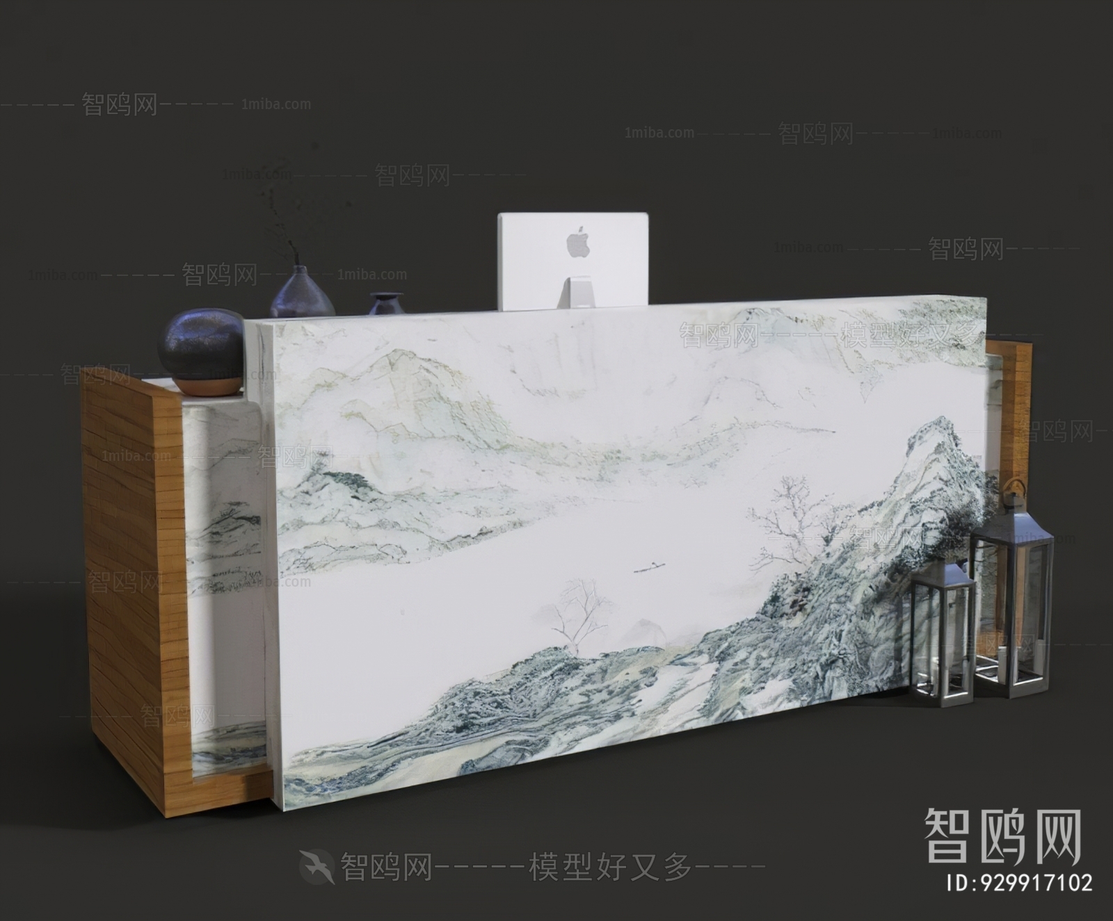 New Chinese Style Reception Desk