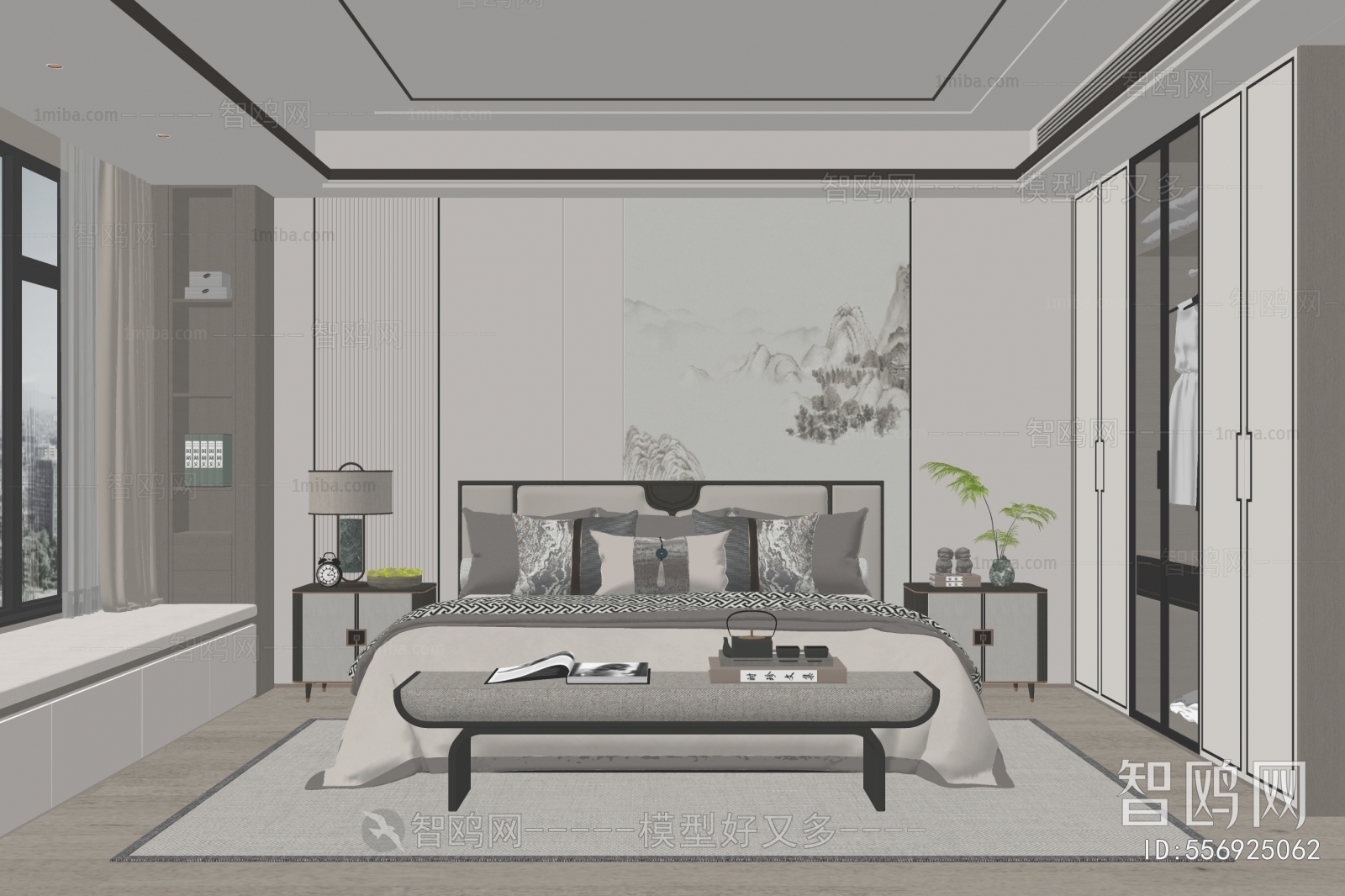 New Chinese Style Bedroom