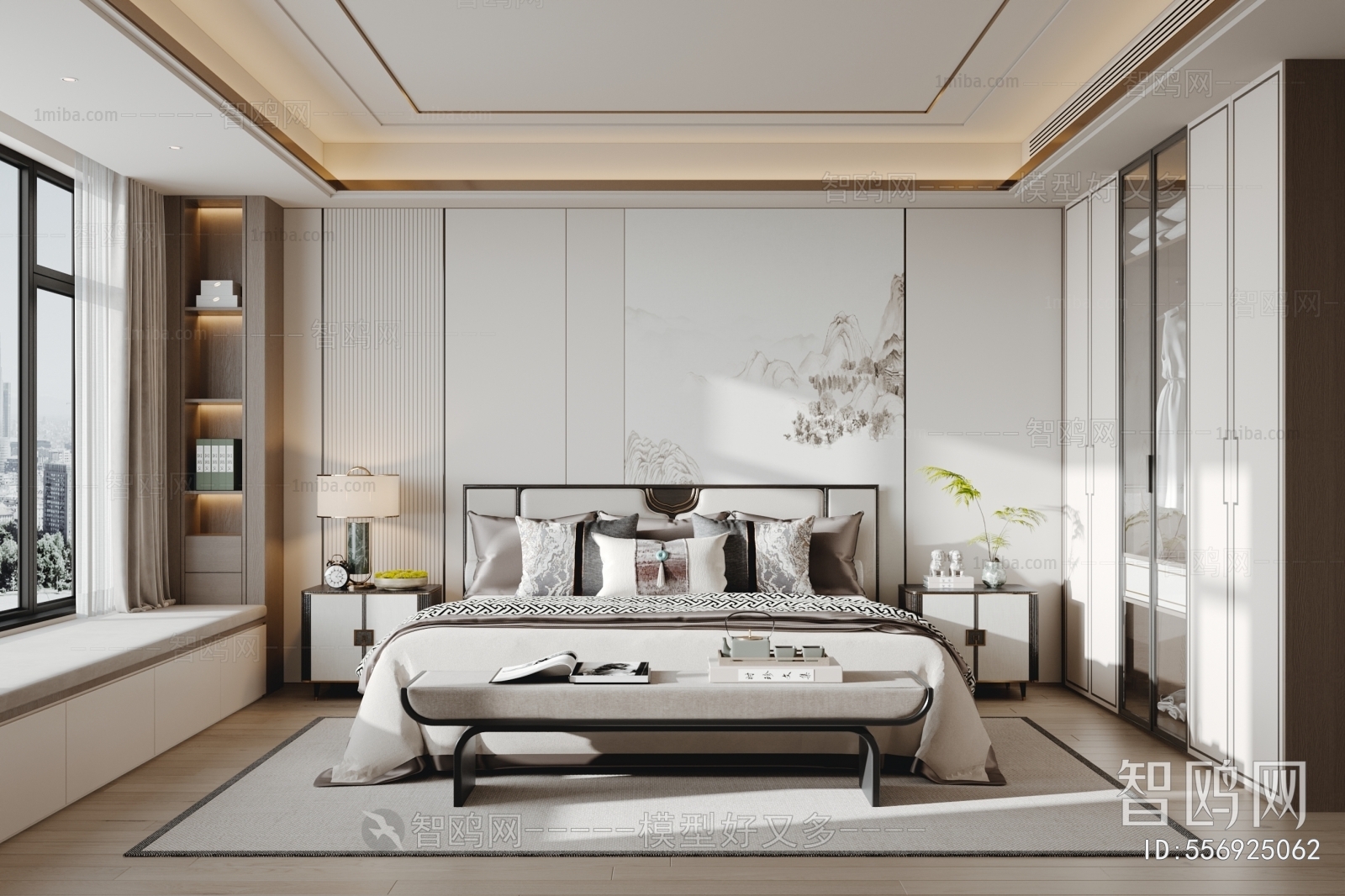 New Chinese Style Bedroom