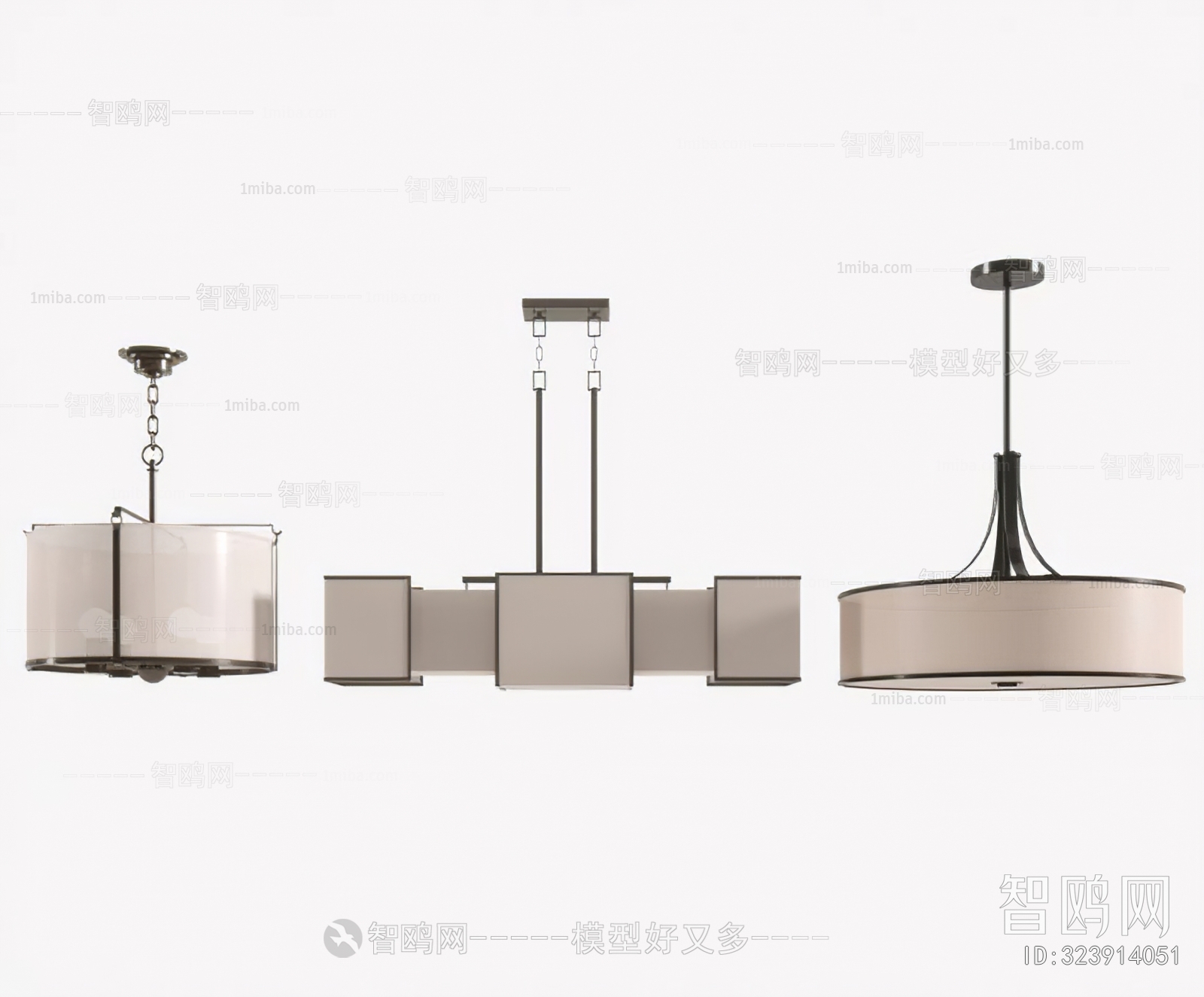 新中式吊灯组合