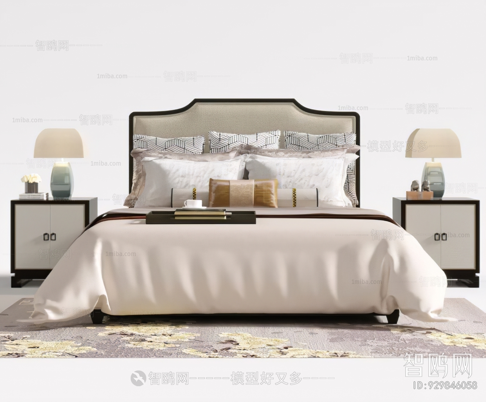 New Chinese Style Double Bed