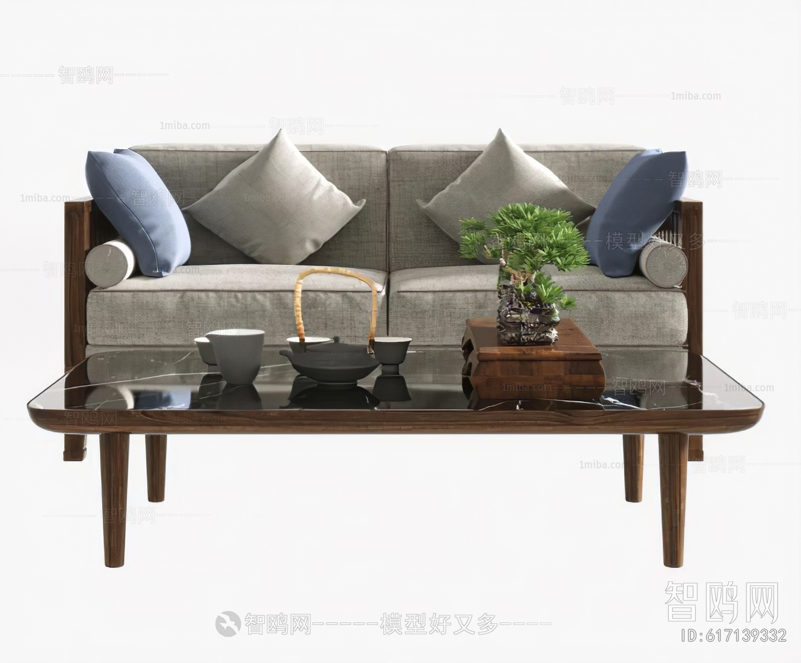 New Chinese Style A Sofa For Two