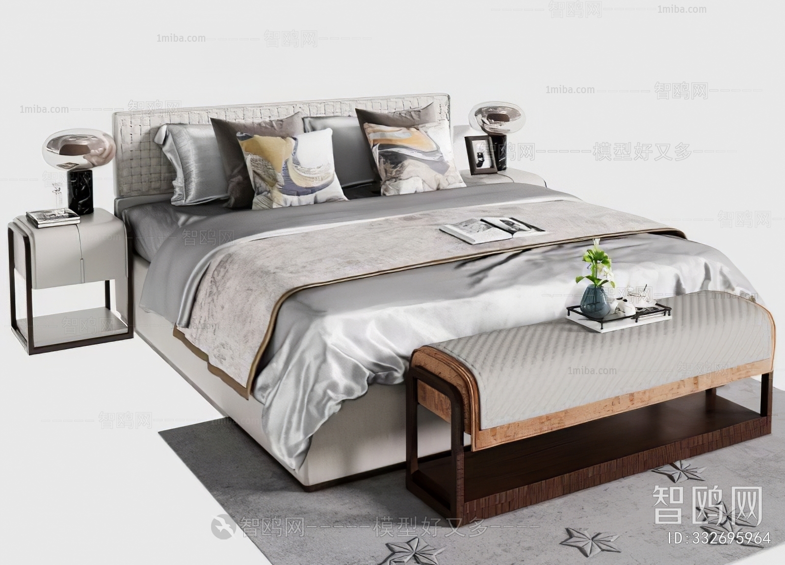 New Chinese Style Double Bed