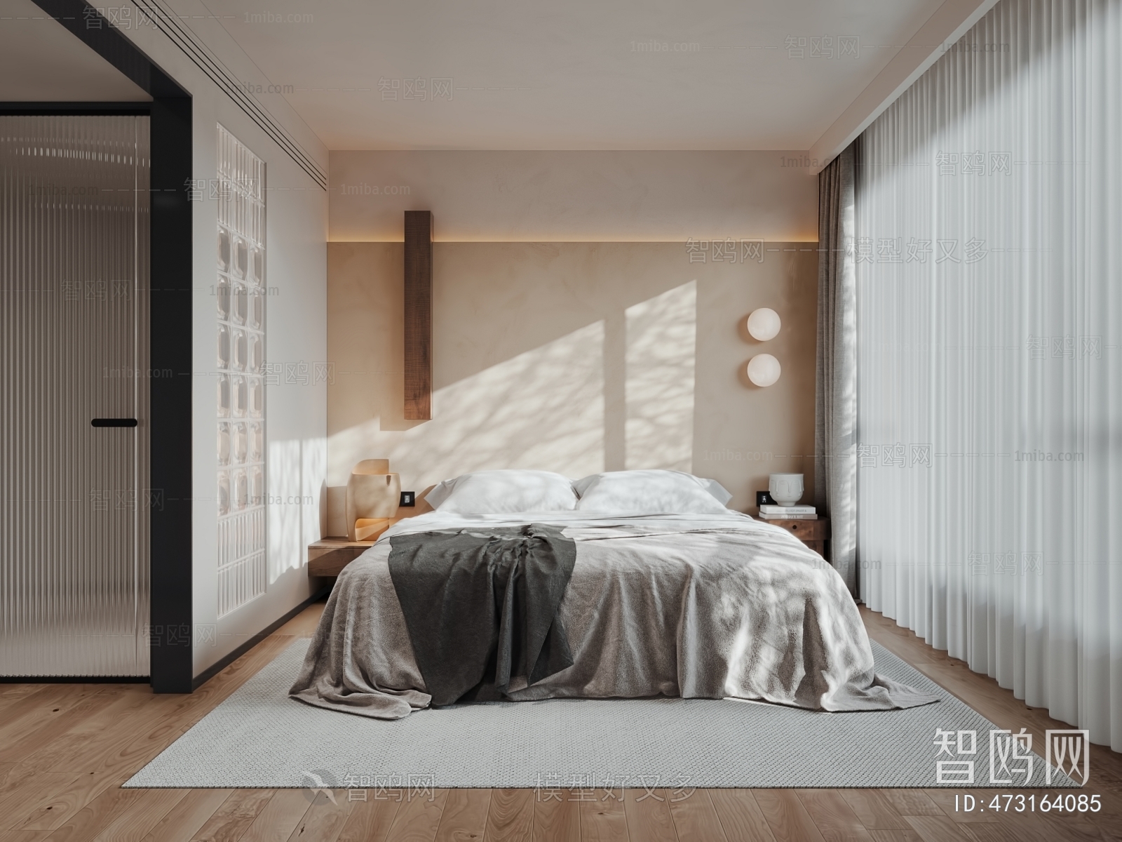 Modern Wabi-sabi Style Bedroom