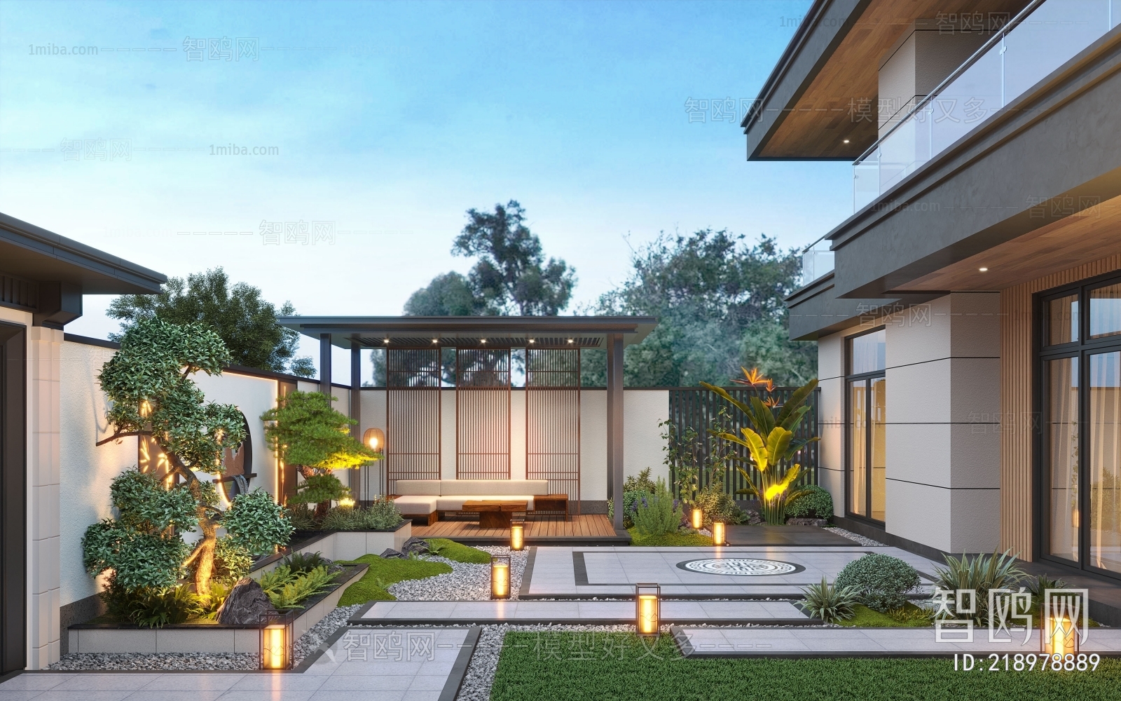 New Chinese Style Courtyard/landscape