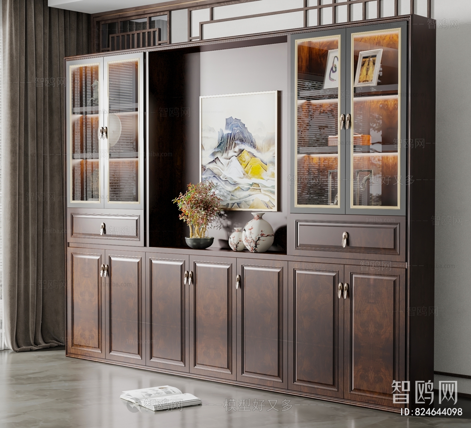 New Chinese Style Decorative Cabinet