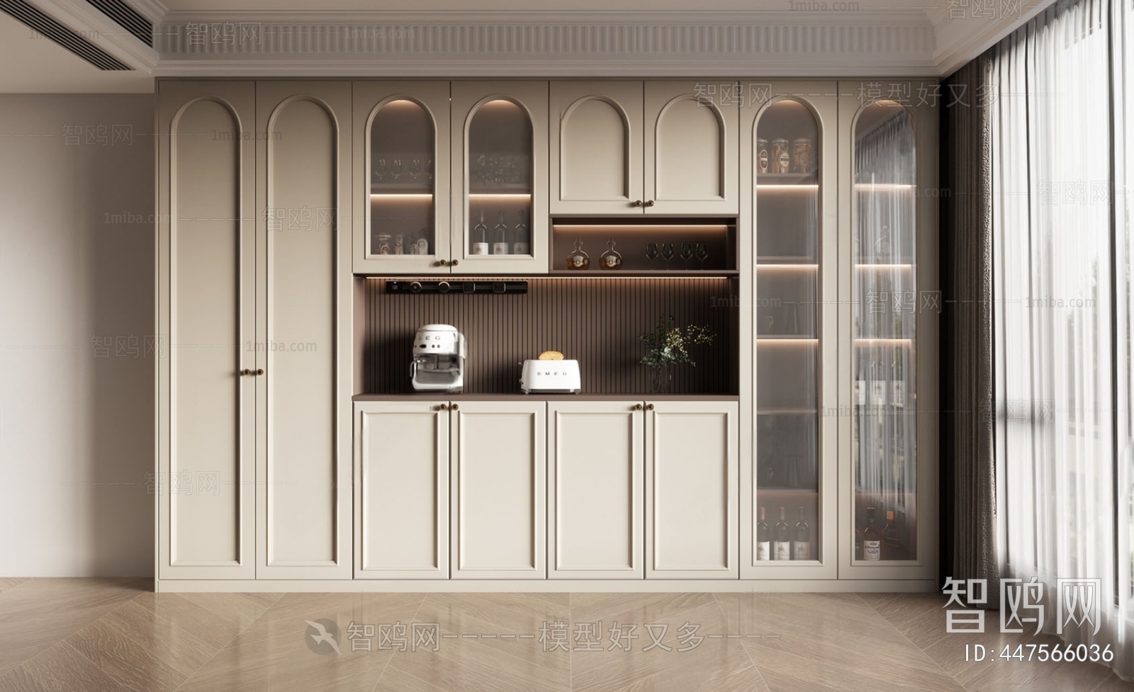 French Style Wine Cabinet