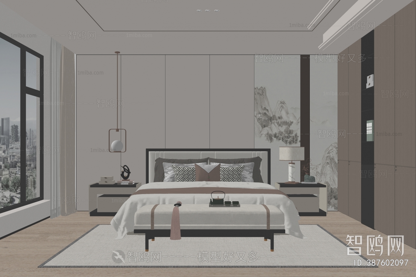 New Chinese Style Bedroom