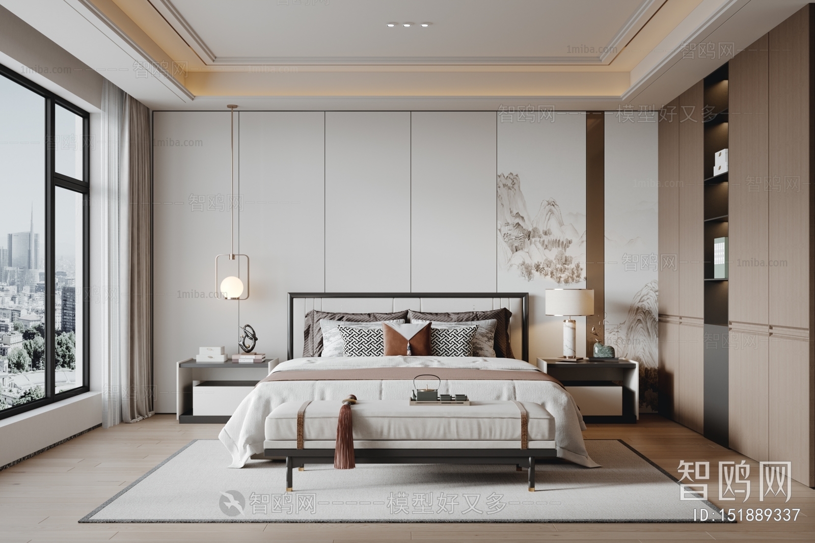 New Chinese Style Bedroom