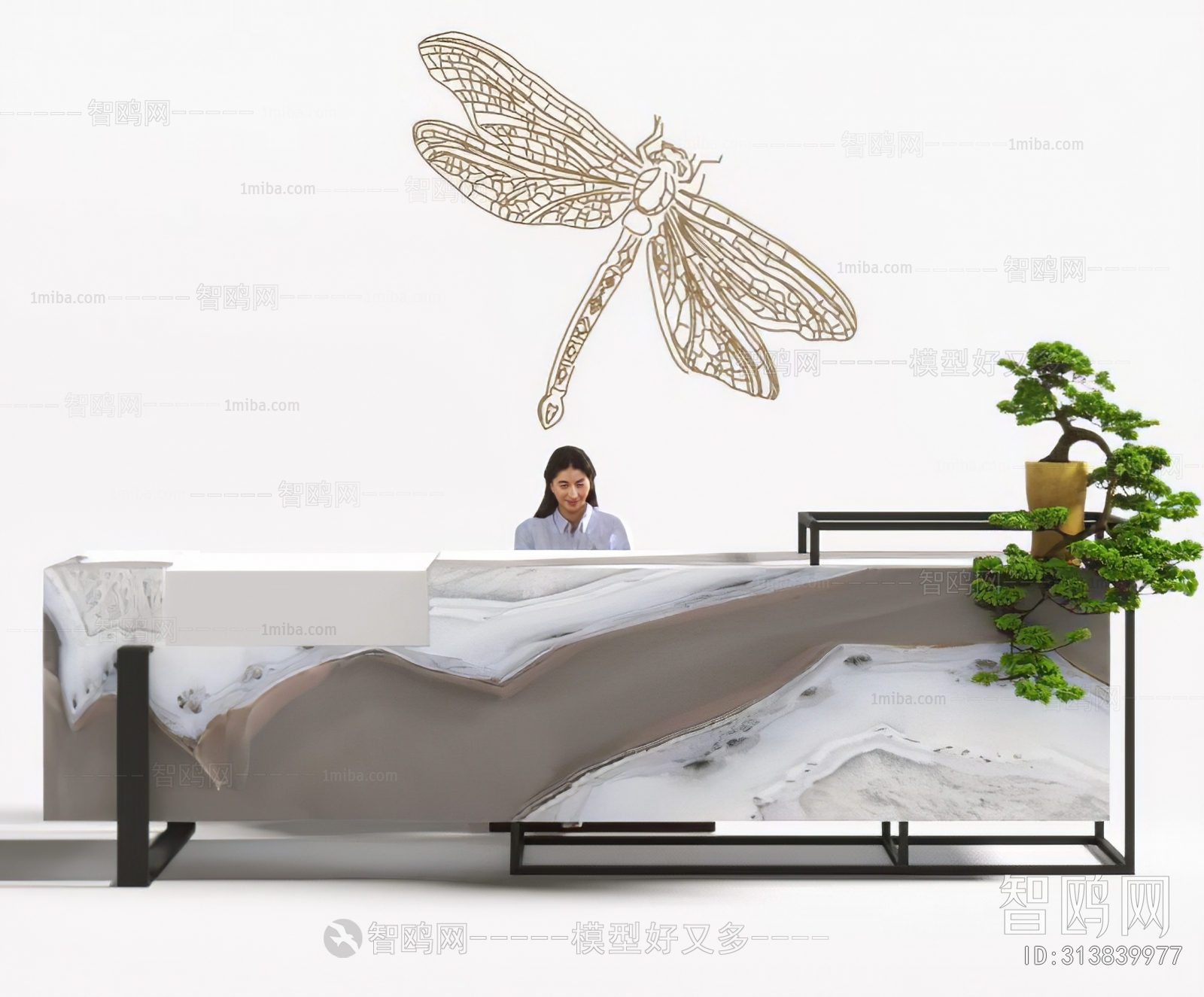 Modern New Chinese Style Counter Bar